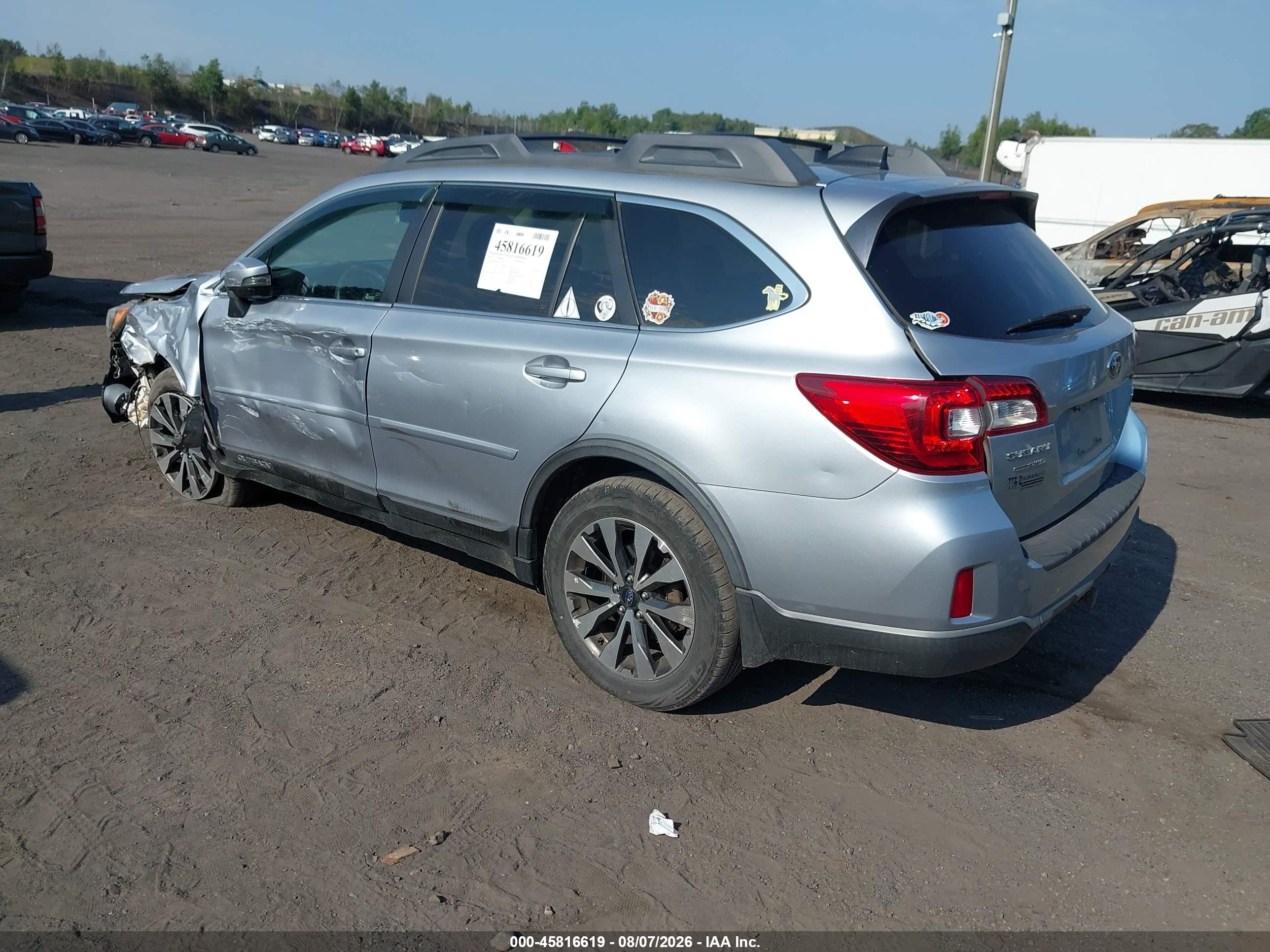 2016 Subaru Outback 2.5i Limited Silver vin: 4S4BSANC4G3227076