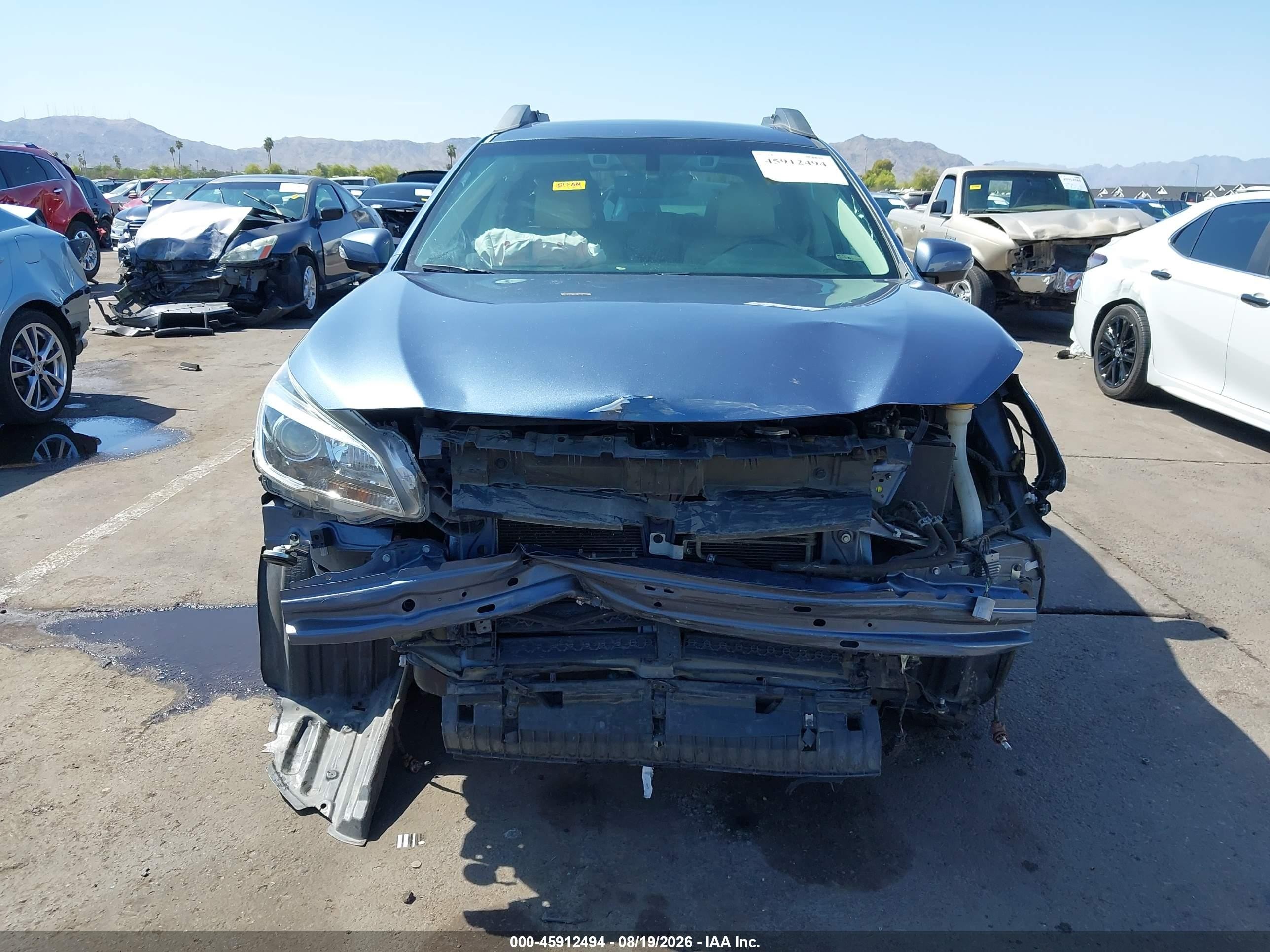2017 Subaru Outback 2.5i Limited Blue vin: 4S4BSANC4H3411693