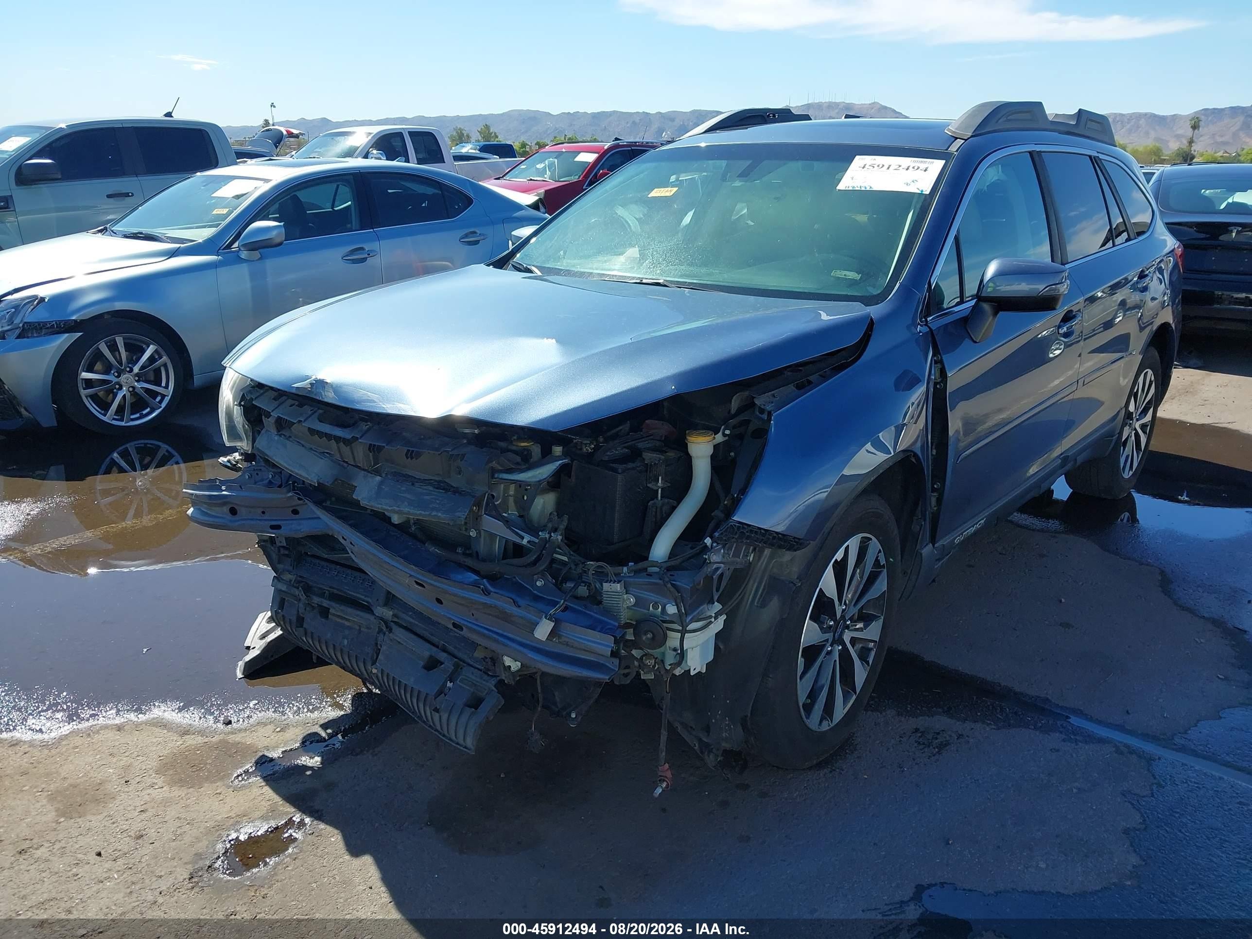 2017 Subaru Outback 2.5i Limited Blue vin: 4S4BSANC4H3411693