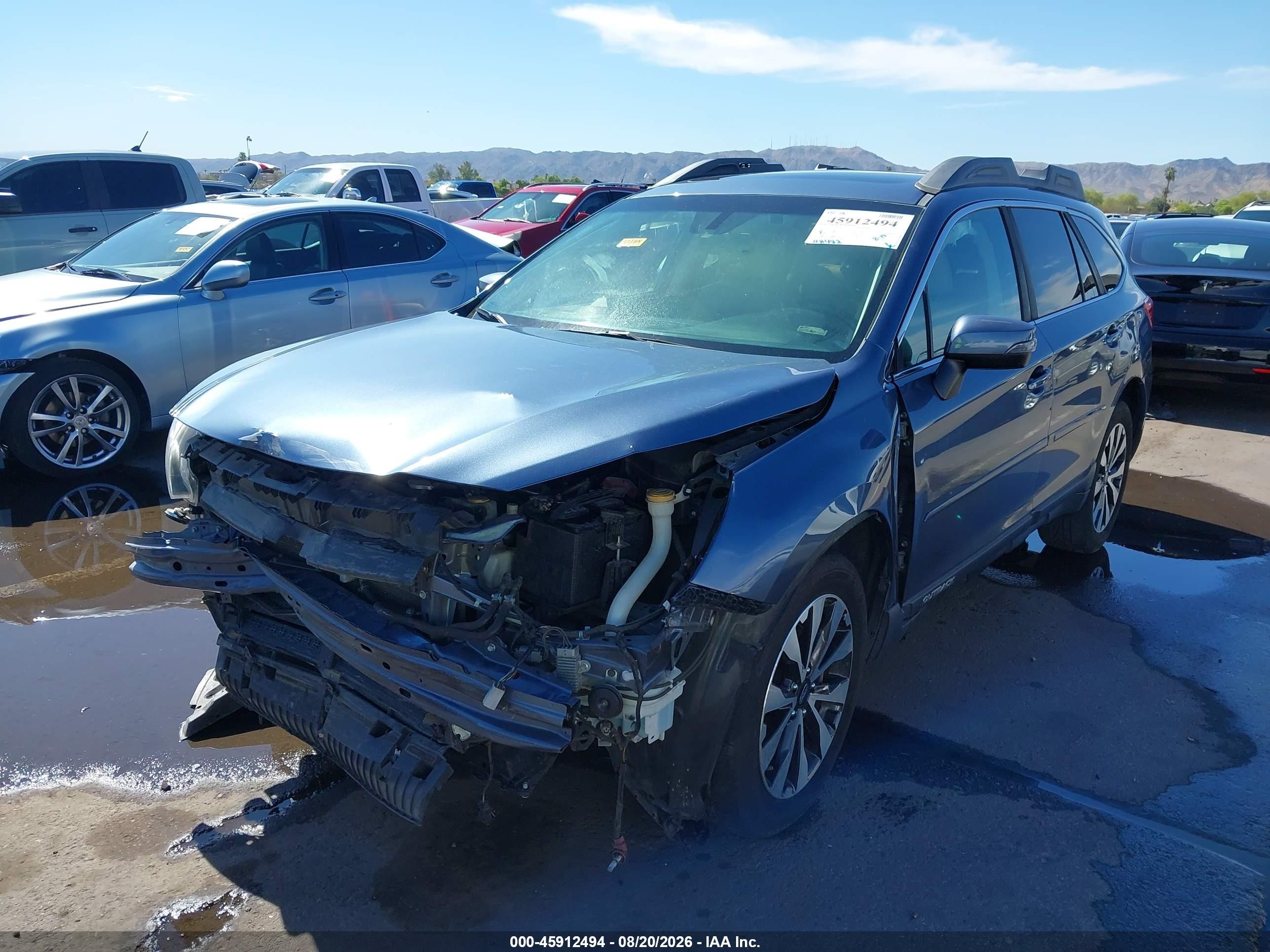 2017 Subaru Outback 2.5i Limited Blue vin: 4S4BSANC4H3411693