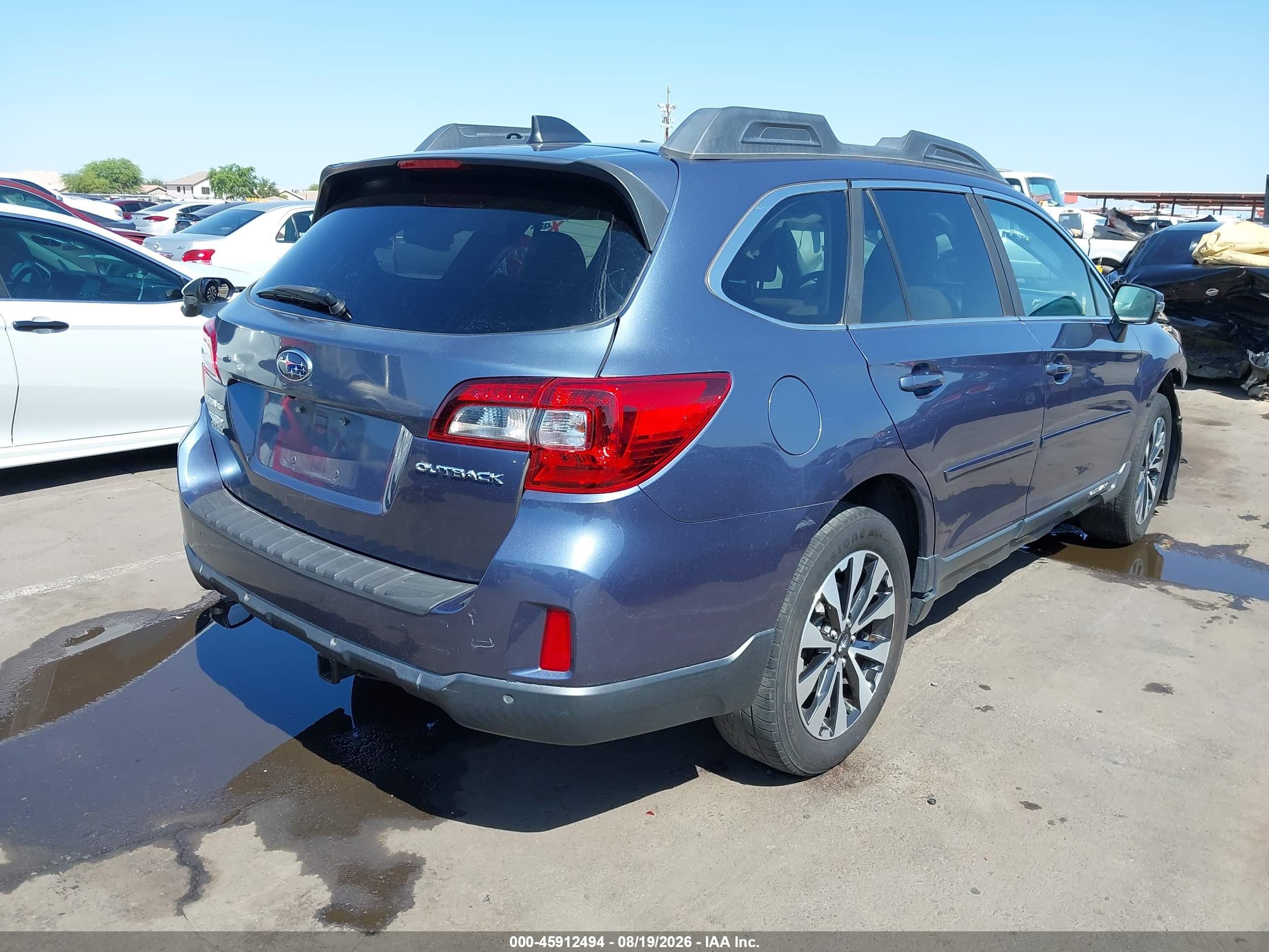 2017 Subaru Outback 2.5i Limited Blue vin: 4S4BSANC4H3411693