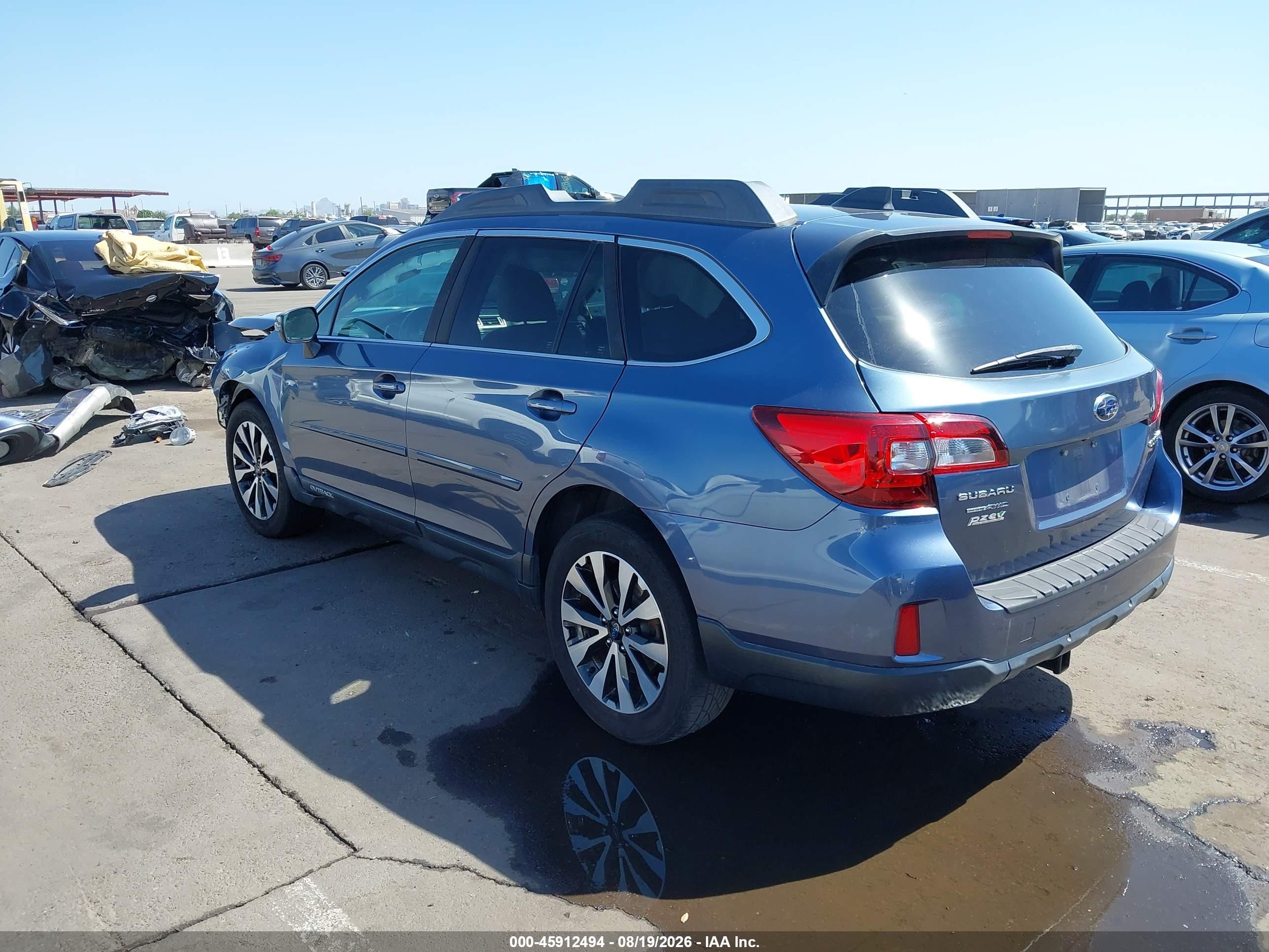 2017 Subaru Outback 2.5i Limited Blue vin: 4S4BSANC4H3411693