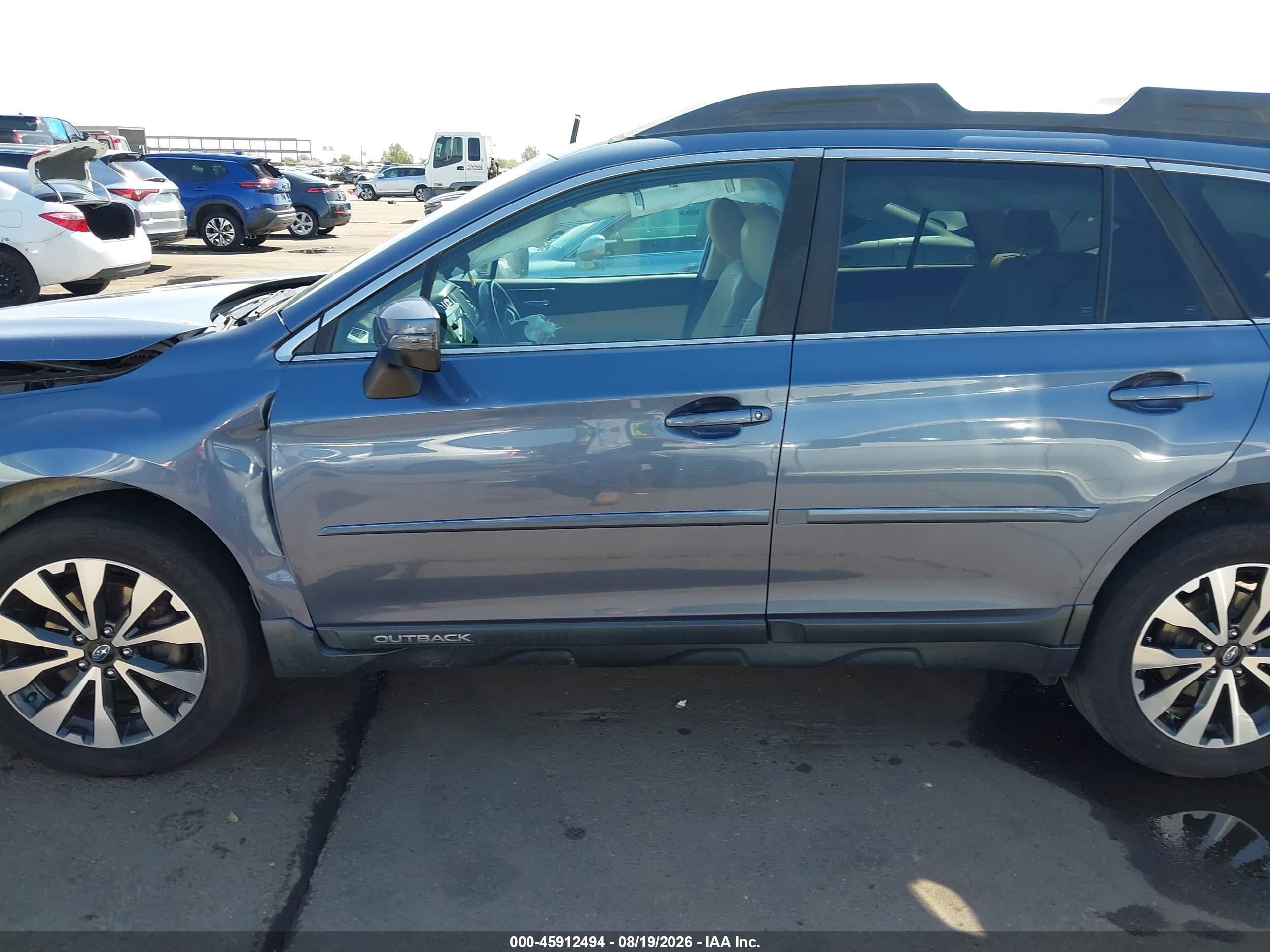 2017 Subaru Outback 2.5i Limited Blue vin: 4S4BSANC4H3411693