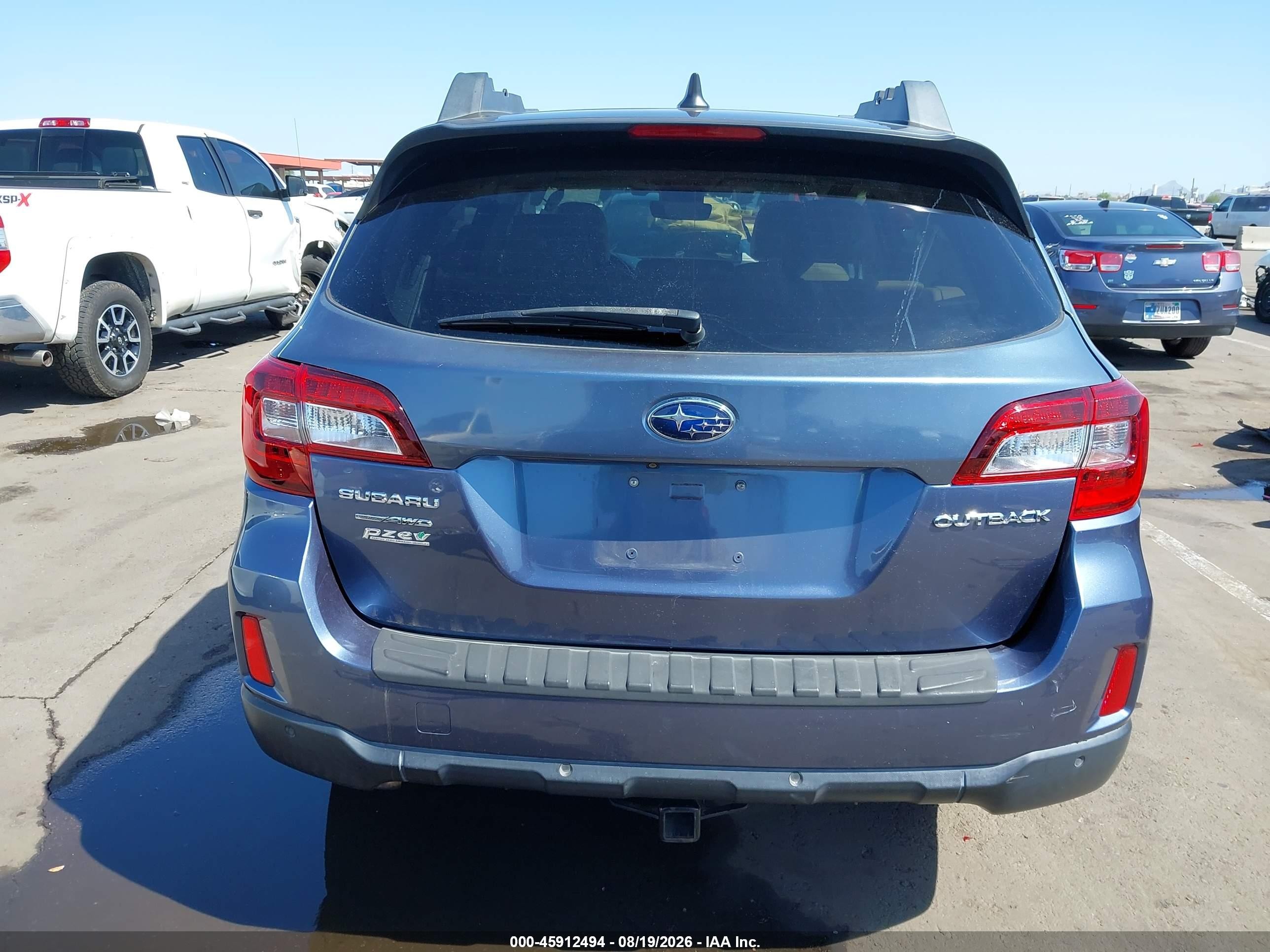 2017 Subaru Outback 2.5i Limited Blue vin: 4S4BSANC4H3411693