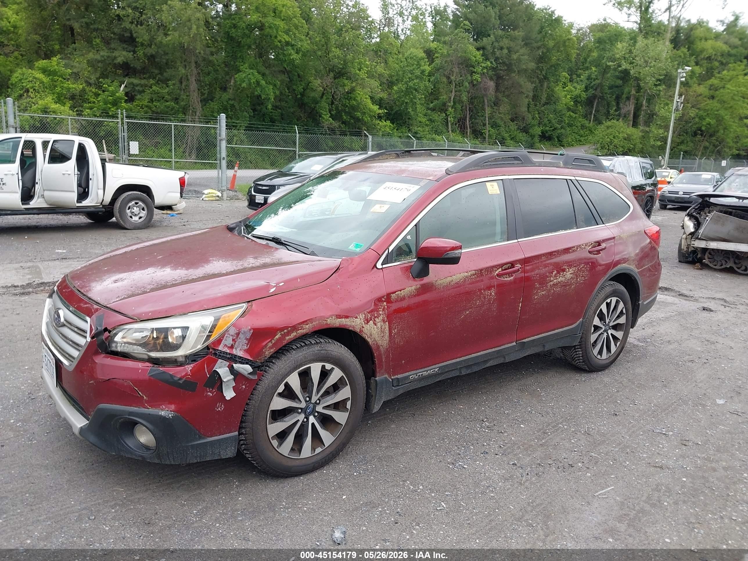 2015 Subaru Outback 2.5i Limited Burgundy vin: 4S4BSANC5F3356944