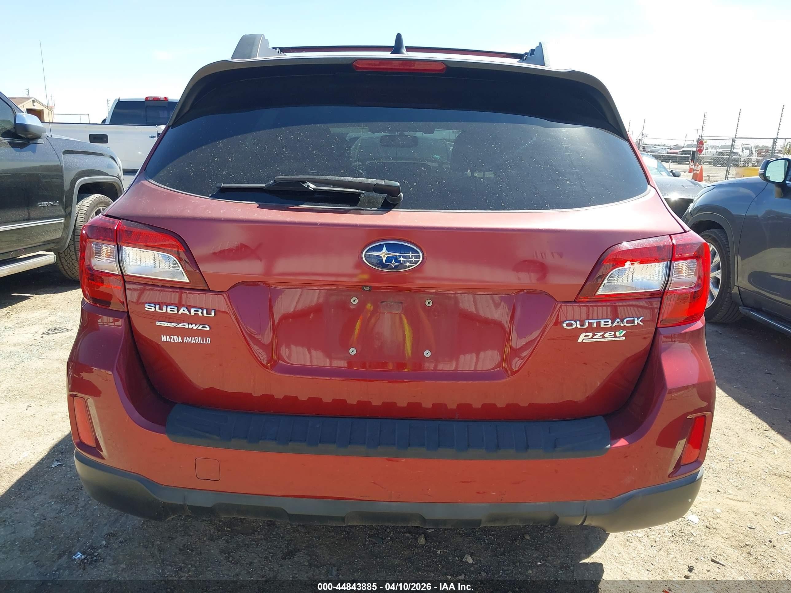 2016 Subaru Outback 2.5i Limited Burgundy vin: 4S4BSANC5G3248762