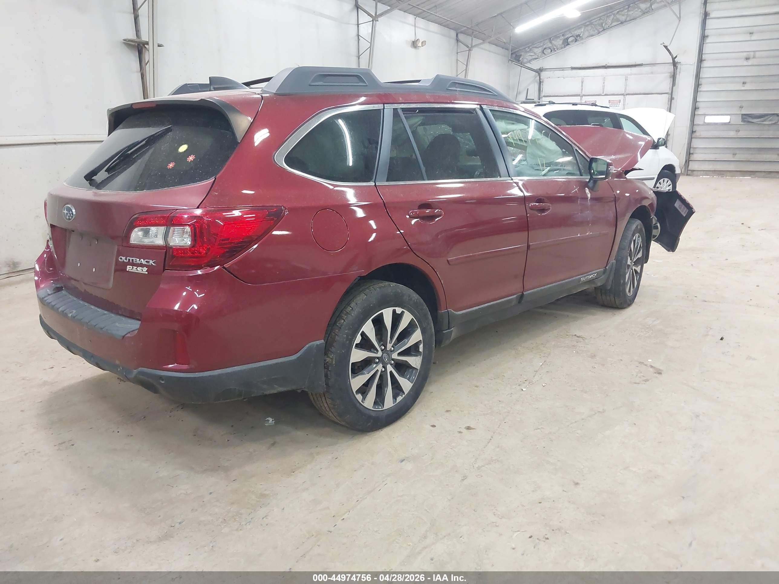 2017 Subaru Outback 2.5i Limited Red vin: 4S4BSANC5H3348328
