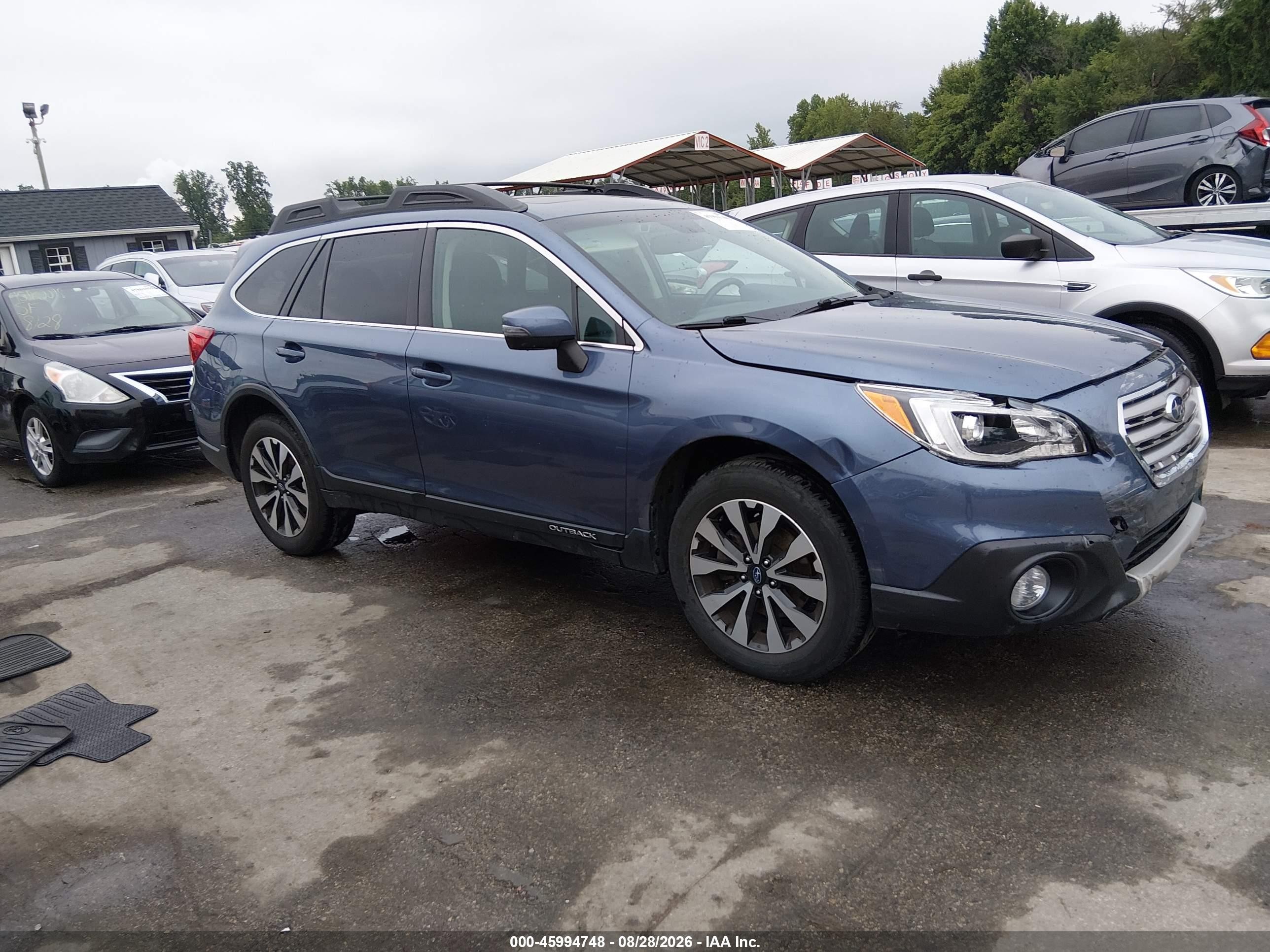 2015 Subaru Outback 2.5i Limited Blue vin: 4S4BSANC7F3299422