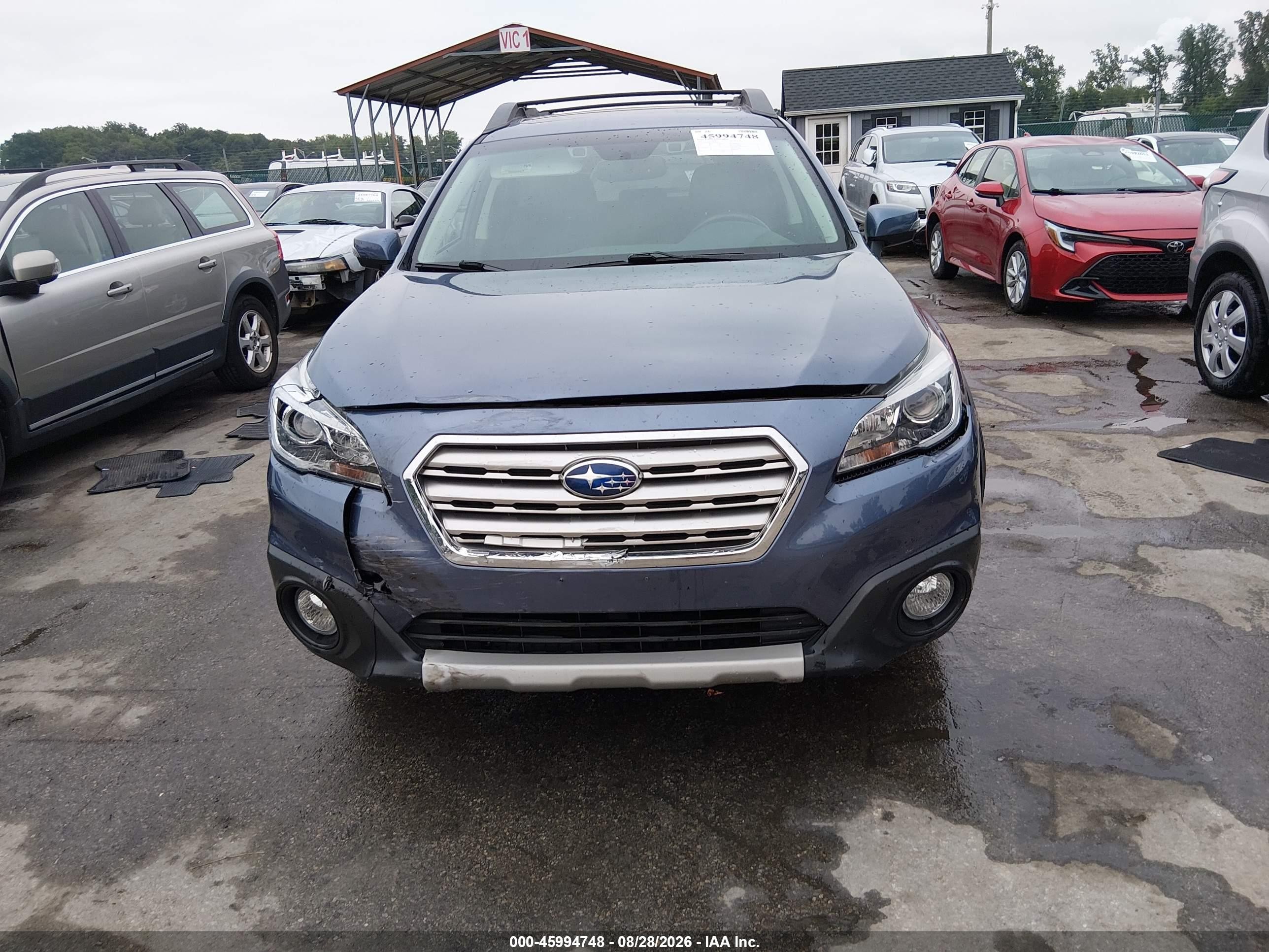 2015 Subaru Outback 2.5i Limited Blue vin: 4S4BSANC7F3299422