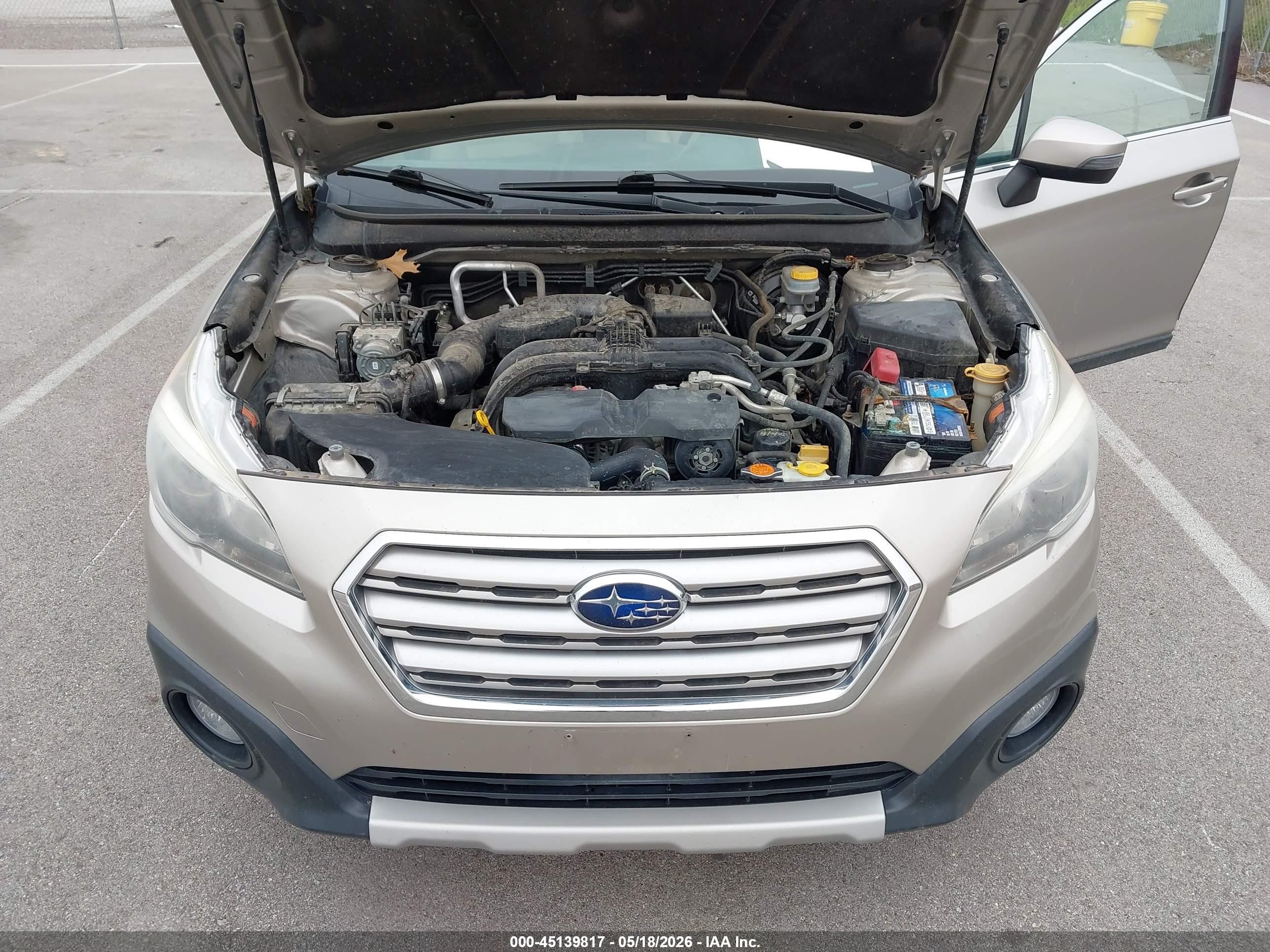 2017 Subaru Outback 2.5i Limited Желто-коричневый vin: 4S4BSANC7H3213674