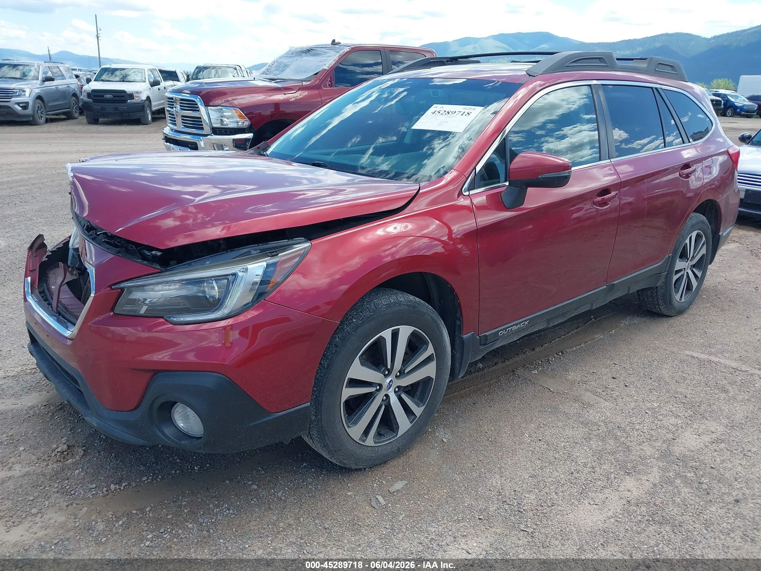 2019 Subaru Outback 2.5i Limited Red vin: 4S4BSANC7K3262879