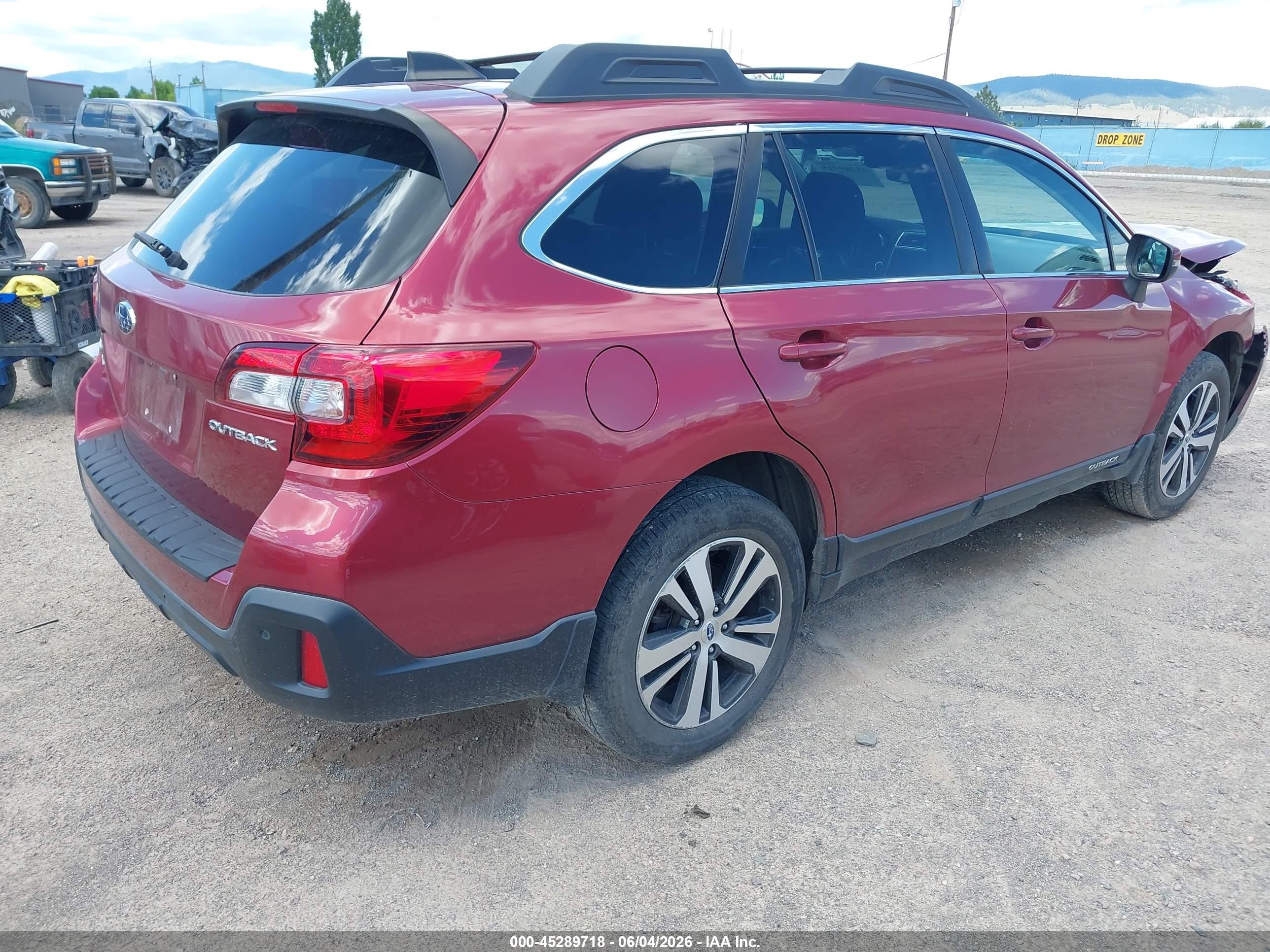 2019 Subaru Outback 2.5i Limited Red vin: 4S4BSANC7K3262879