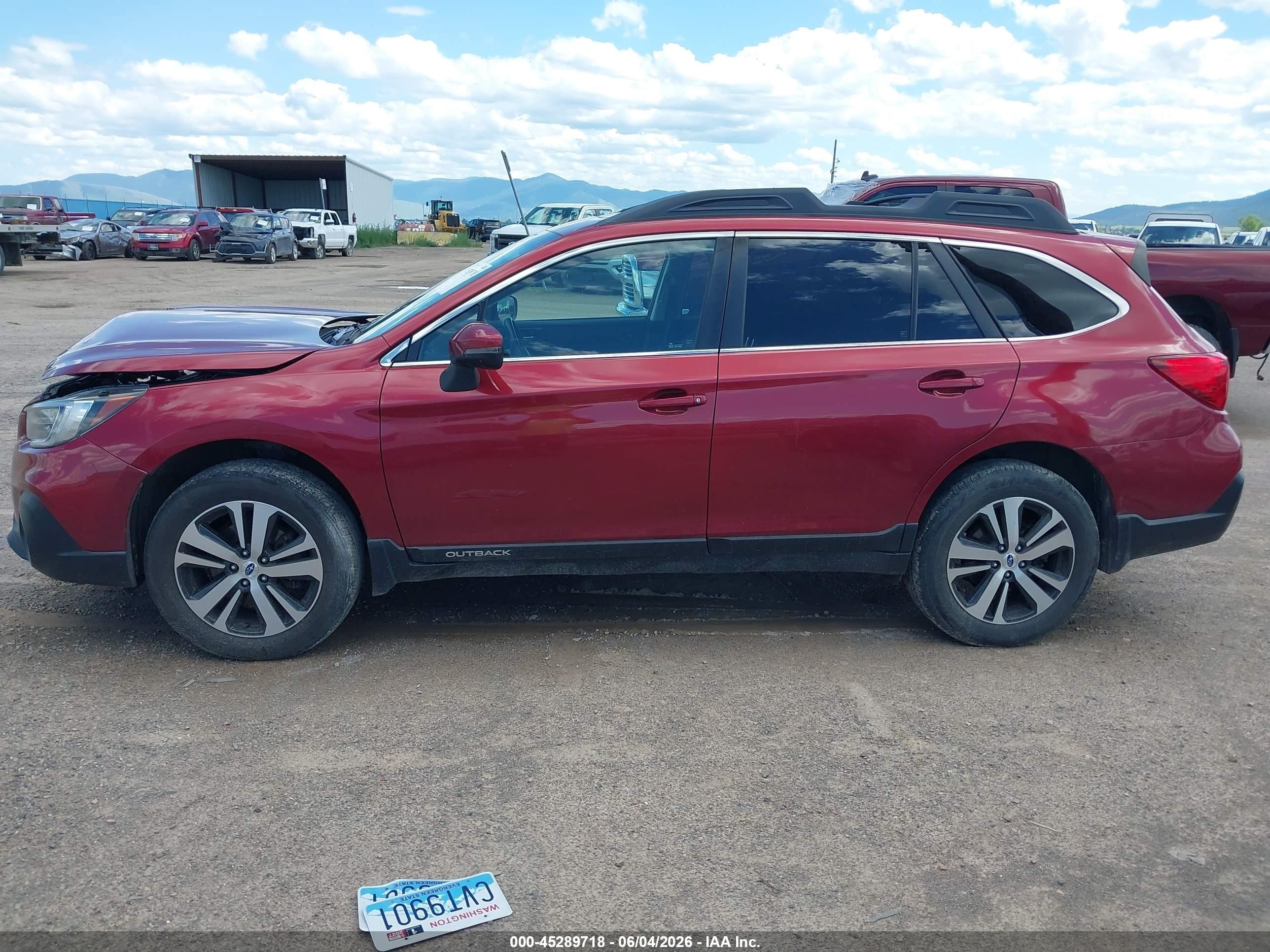 2019 Subaru Outback 2.5i Limited Red vin: 4S4BSANC7K3262879