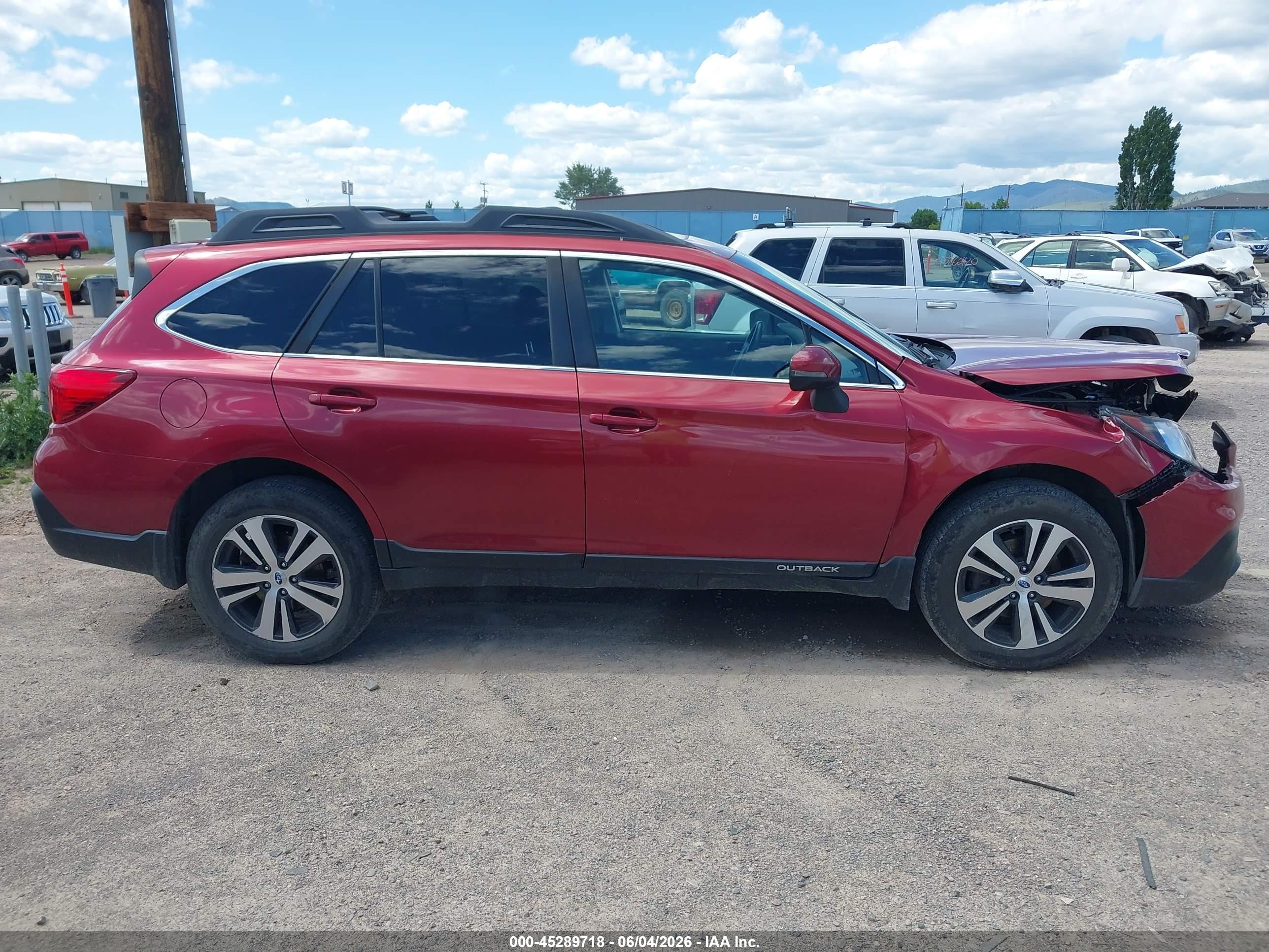 2019 Subaru Outback 2.5i Limited Red vin: 4S4BSANC7K3262879