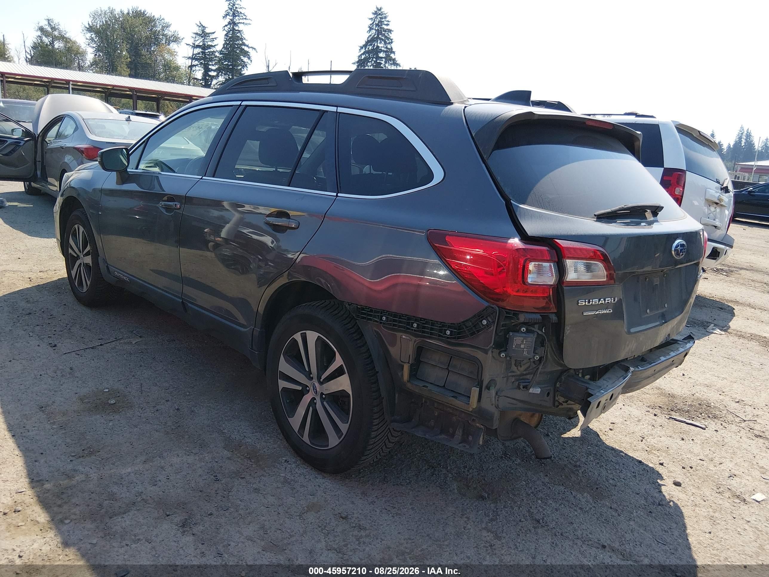 2019 Subaru Outback 2.5i Limited Gray vin: 4S4BSANC7K3361072