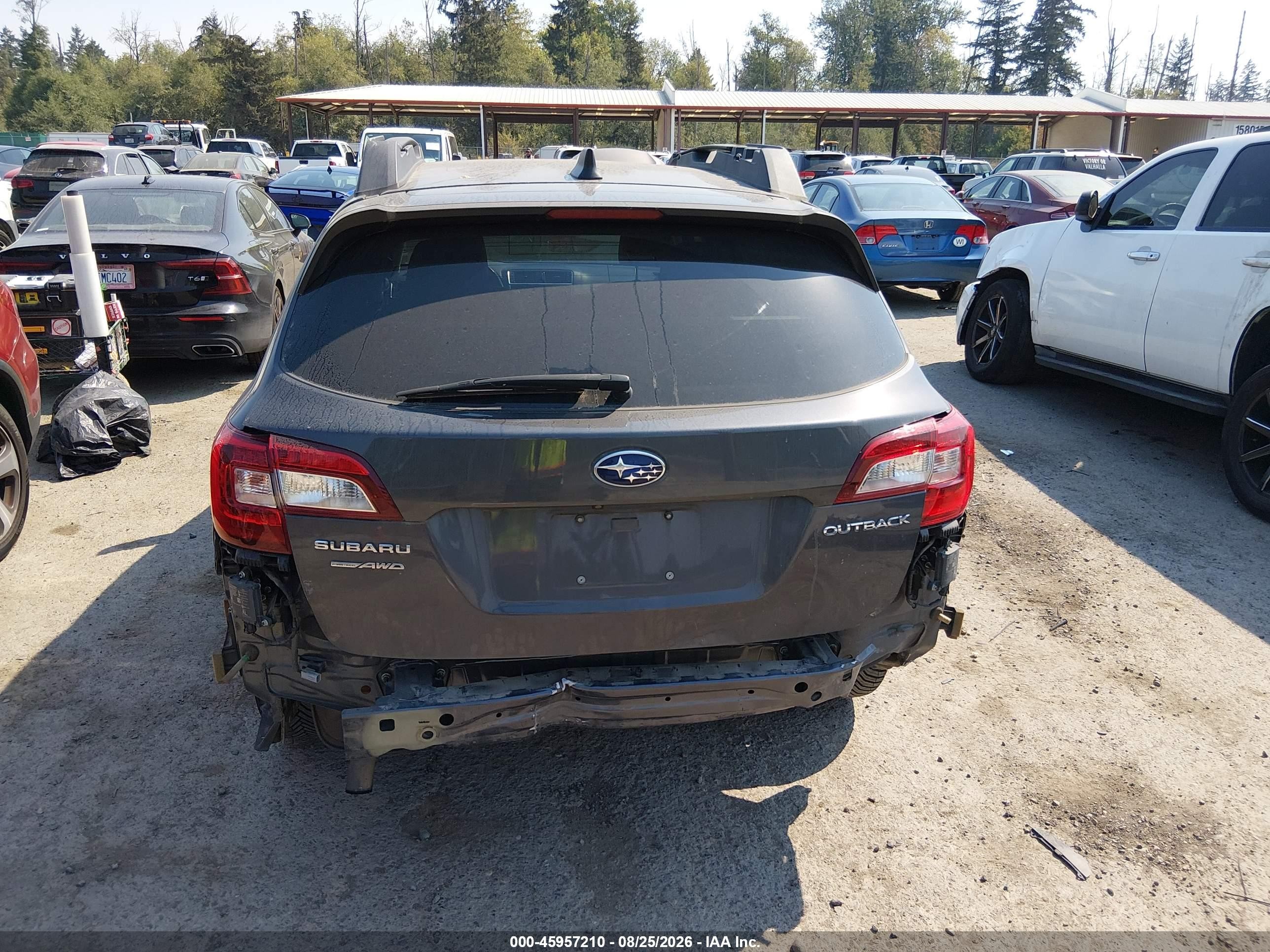 2019 Subaru Outback 2.5i Limited Gray vin: 4S4BSANC7K3361072