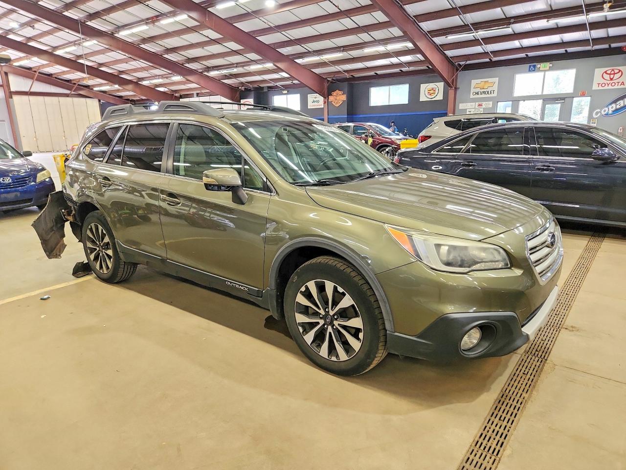 2015 Subaru Outback 2.5i Limited Green vin: 4S4BSANC9F3287112