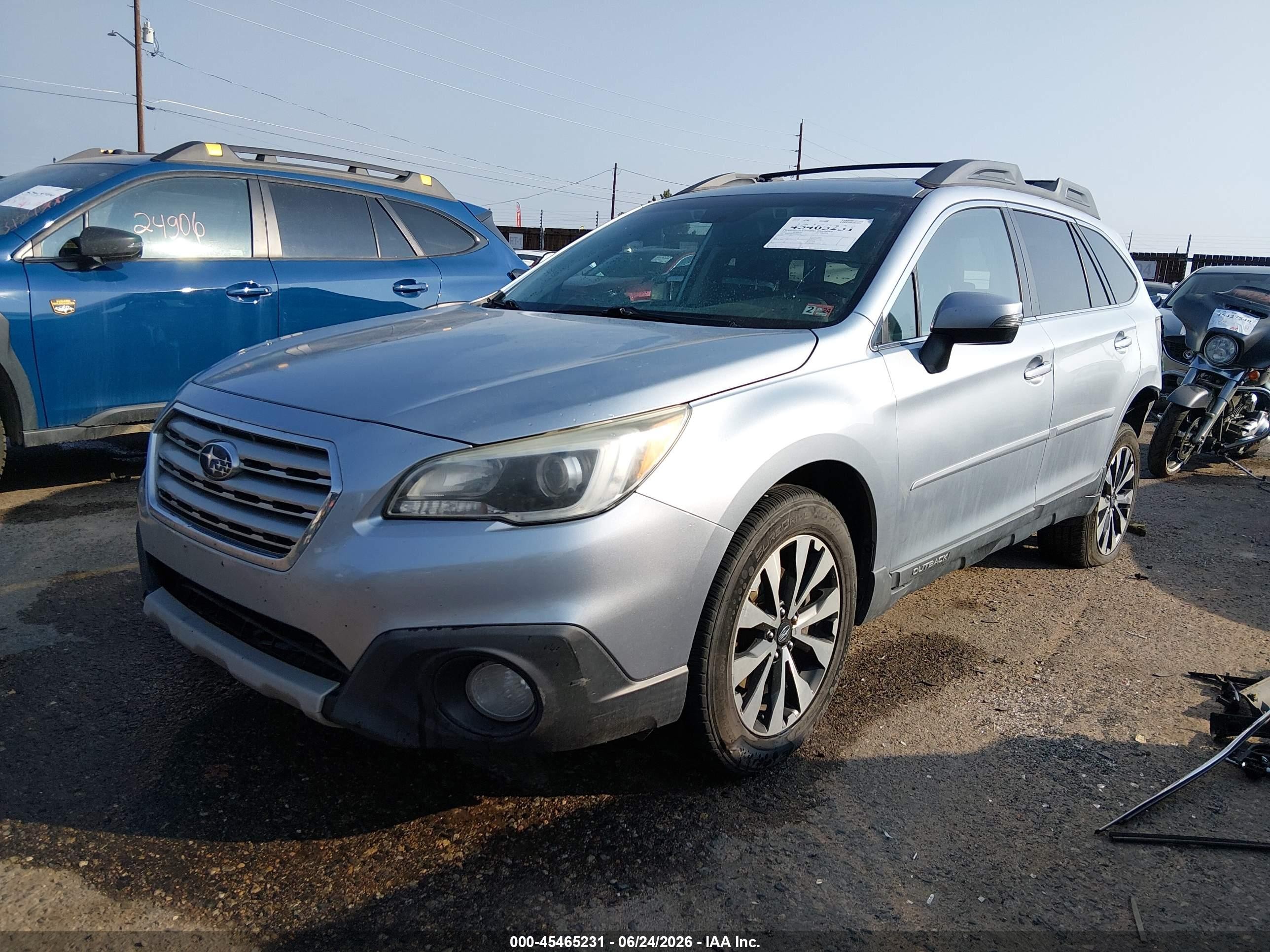 2015 Subaru Outback 2.5i Limited Серый vin: 4S4BSANC9F3307536