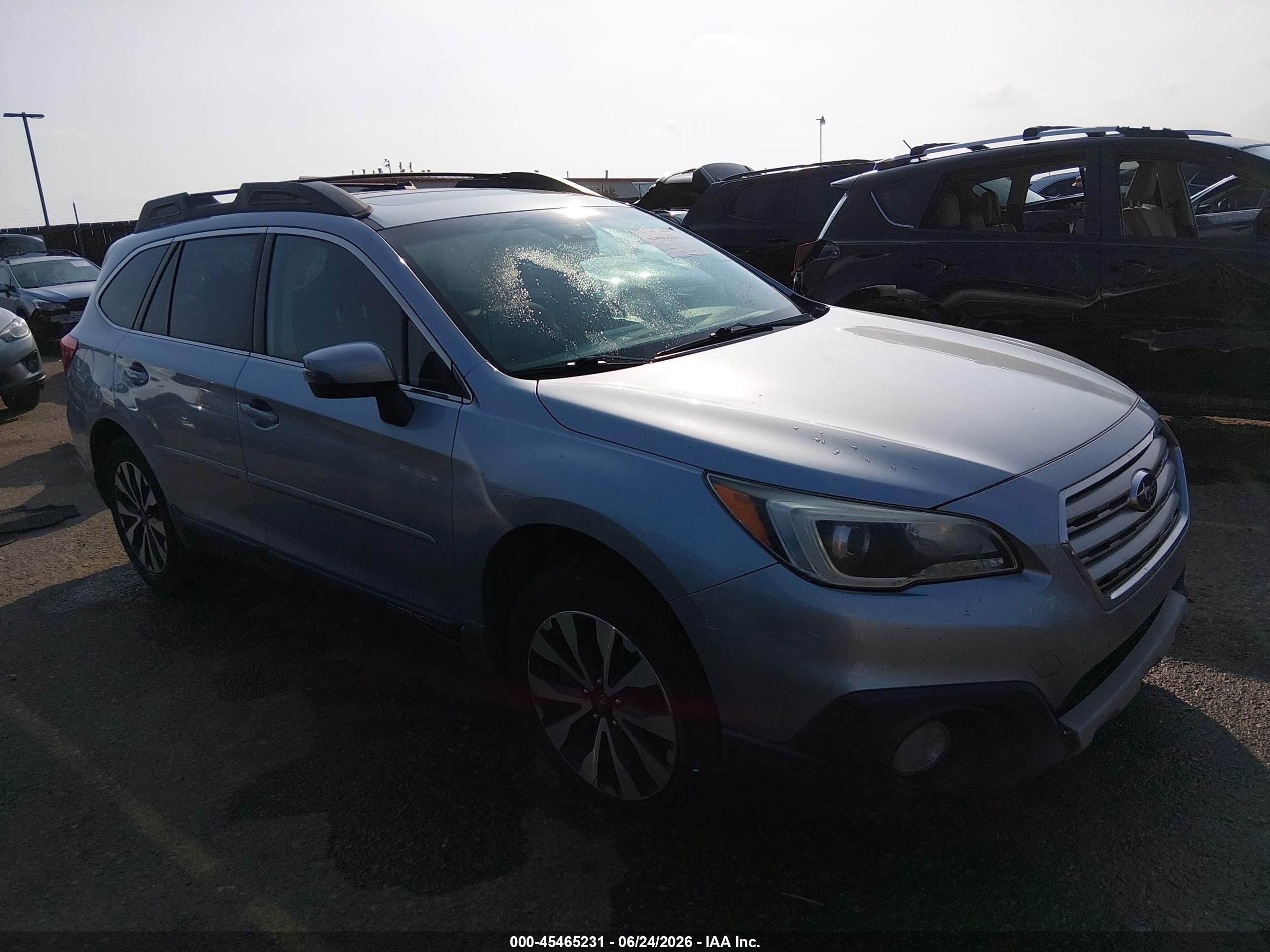 2015 Subaru Outback 2.5i Limited Серый vin: 4S4BSANC9F3307536