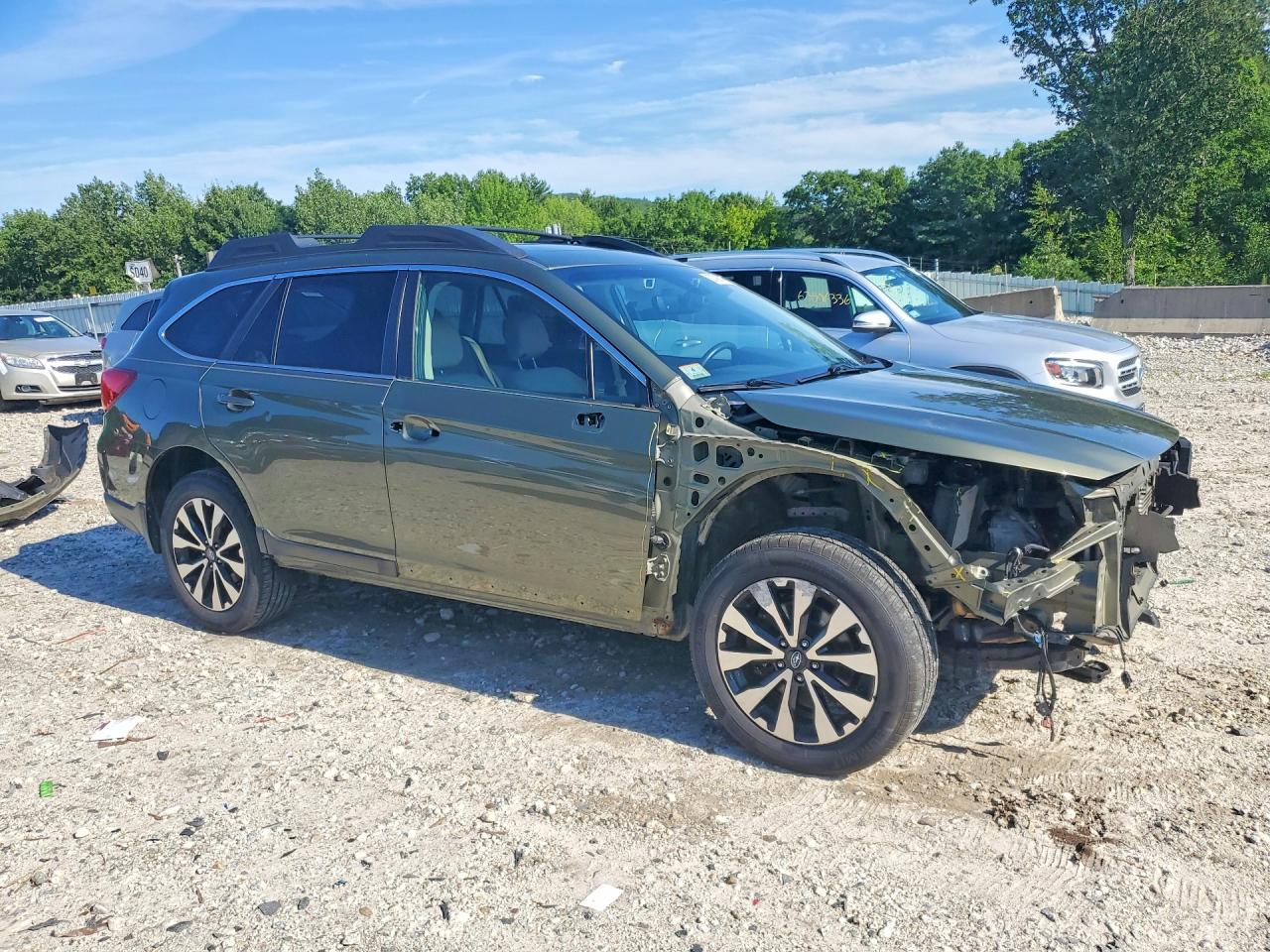2017 Subaru Outback 2.5i Limited Green vin: 4S4BSANC9H3350132