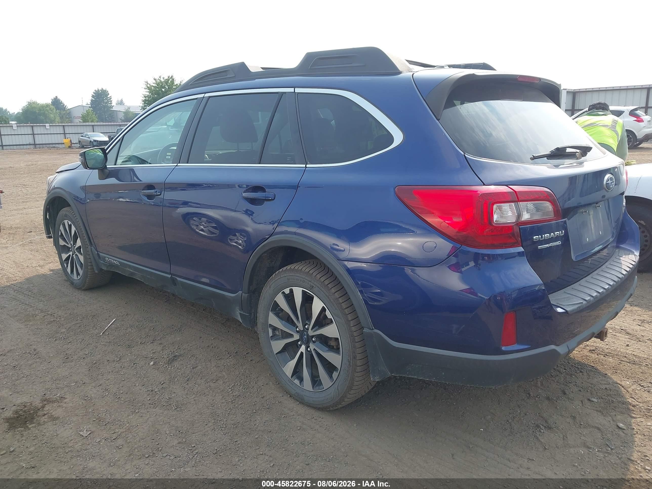 2015 Subaru Outback 2.5i Limited Dark Blue vin: 4S4BSANCXF3229915