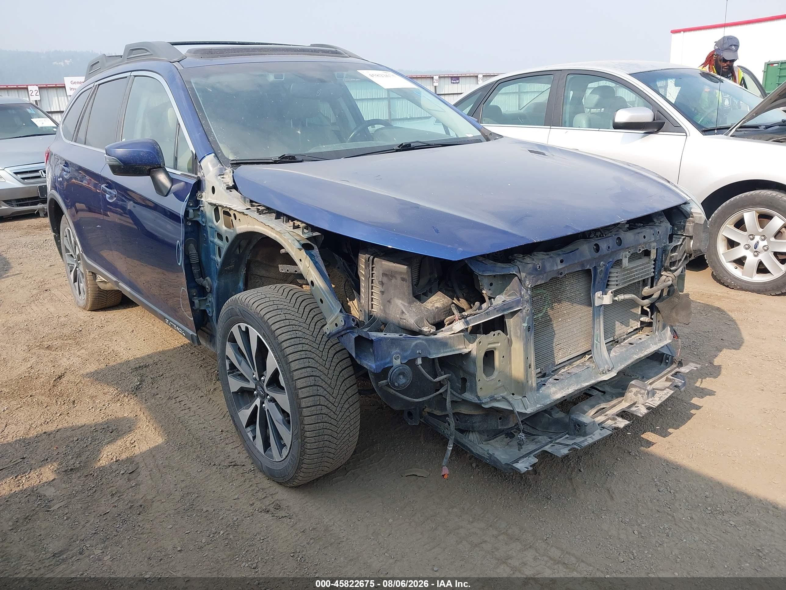 2015 Subaru Outback 2.5i Limited Dark Blue vin: 4S4BSANCXF3229915