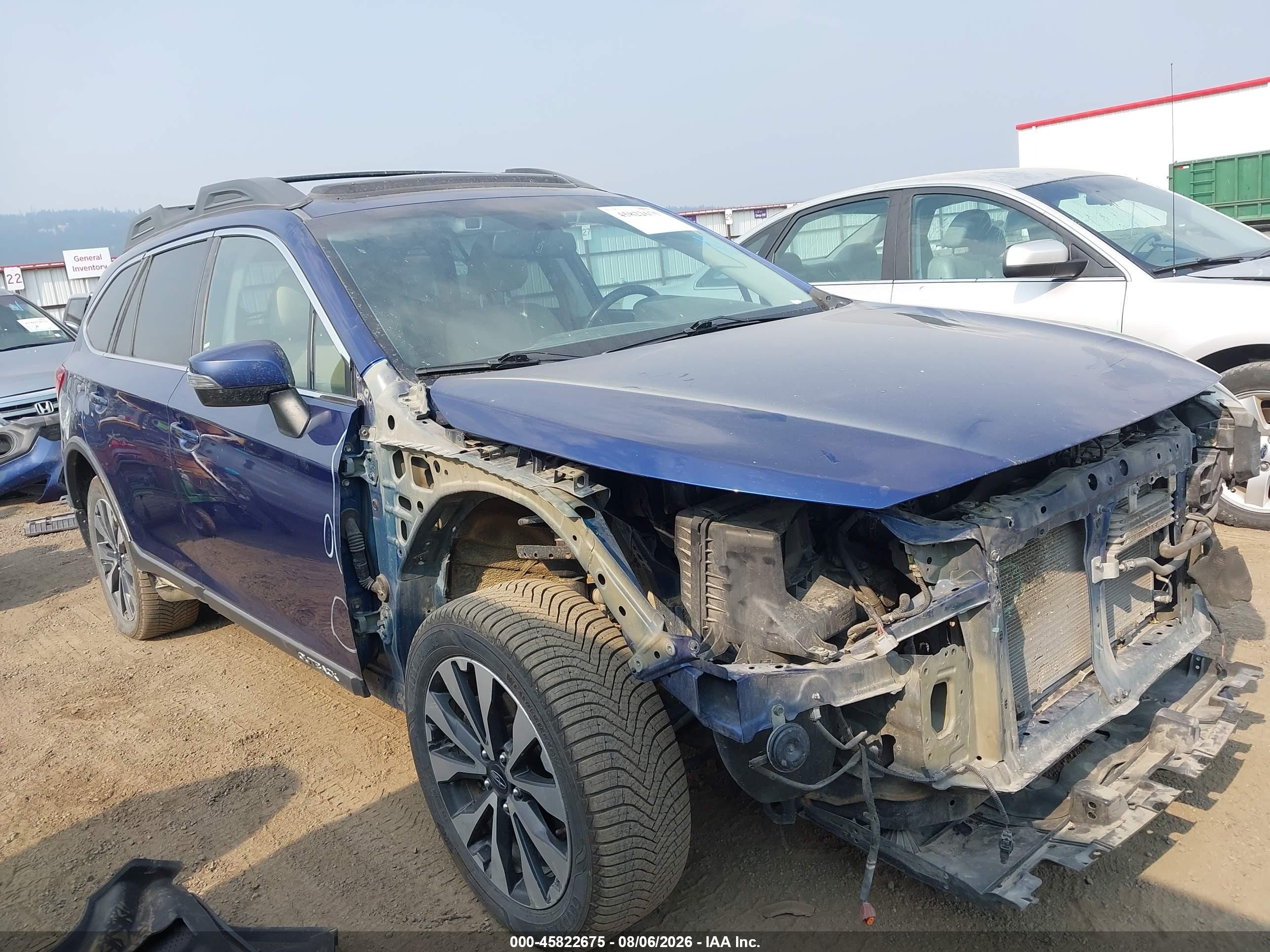 2015 Subaru Outback 2.5i Limited Dark Blue vin: 4S4BSANCXF3229915