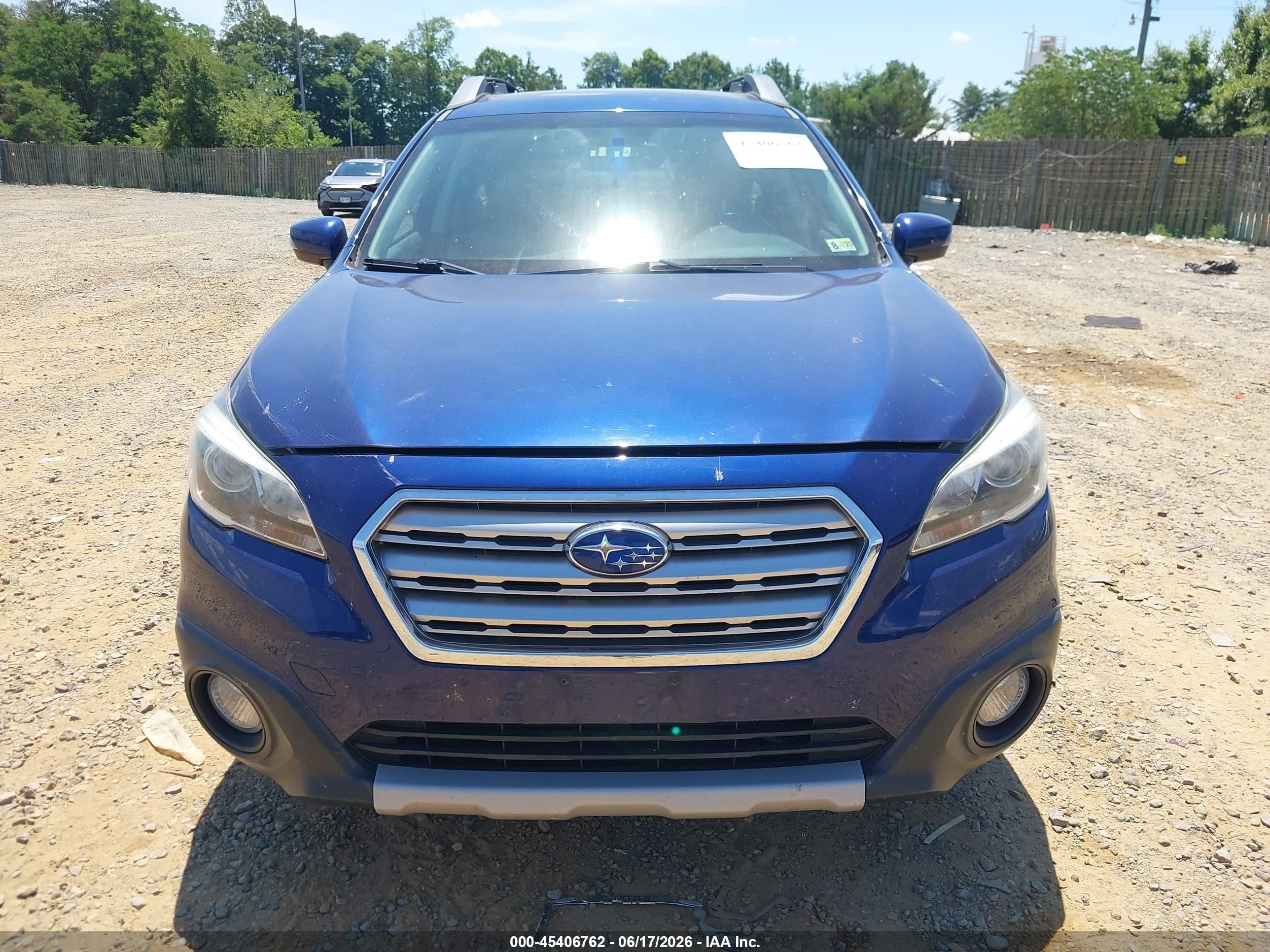 2015 Subaru Outback 2.5i Limited Blue vin: 4S4BSANCXF3299382