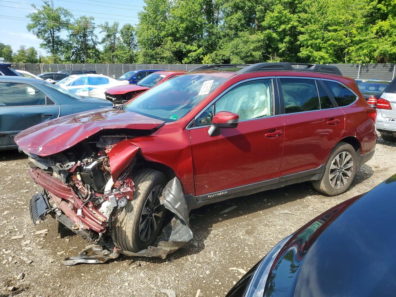 2017 Subaru Outback 2.5i Limited Burgundy vin: 4S4BSANCXH3312960