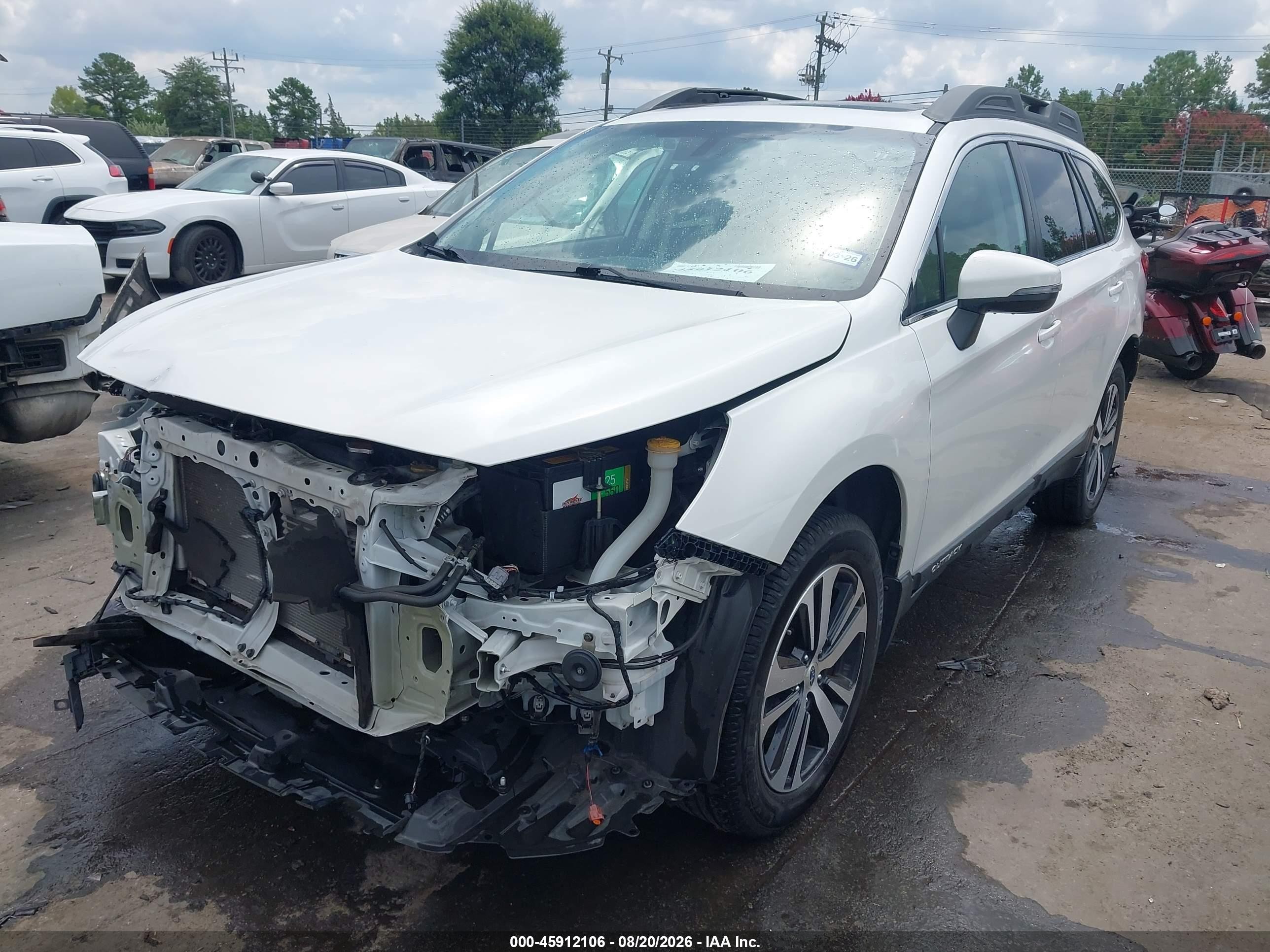 2019 Subaru Outback 2.5i Limited White vin: 4S4BSANCXK3320547