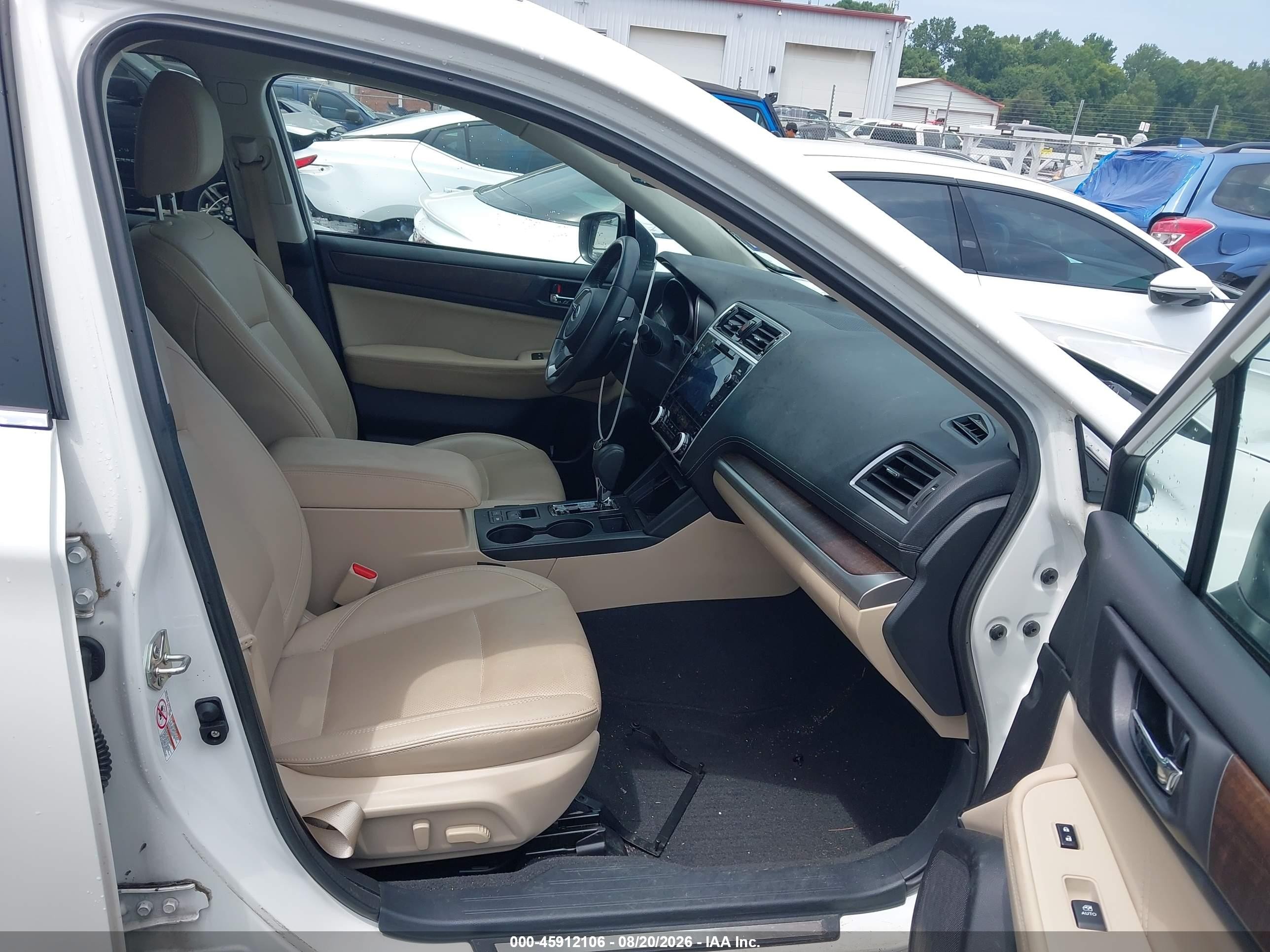 2019 Subaru Outback 2.5i Limited White vin: 4S4BSANCXK3320547