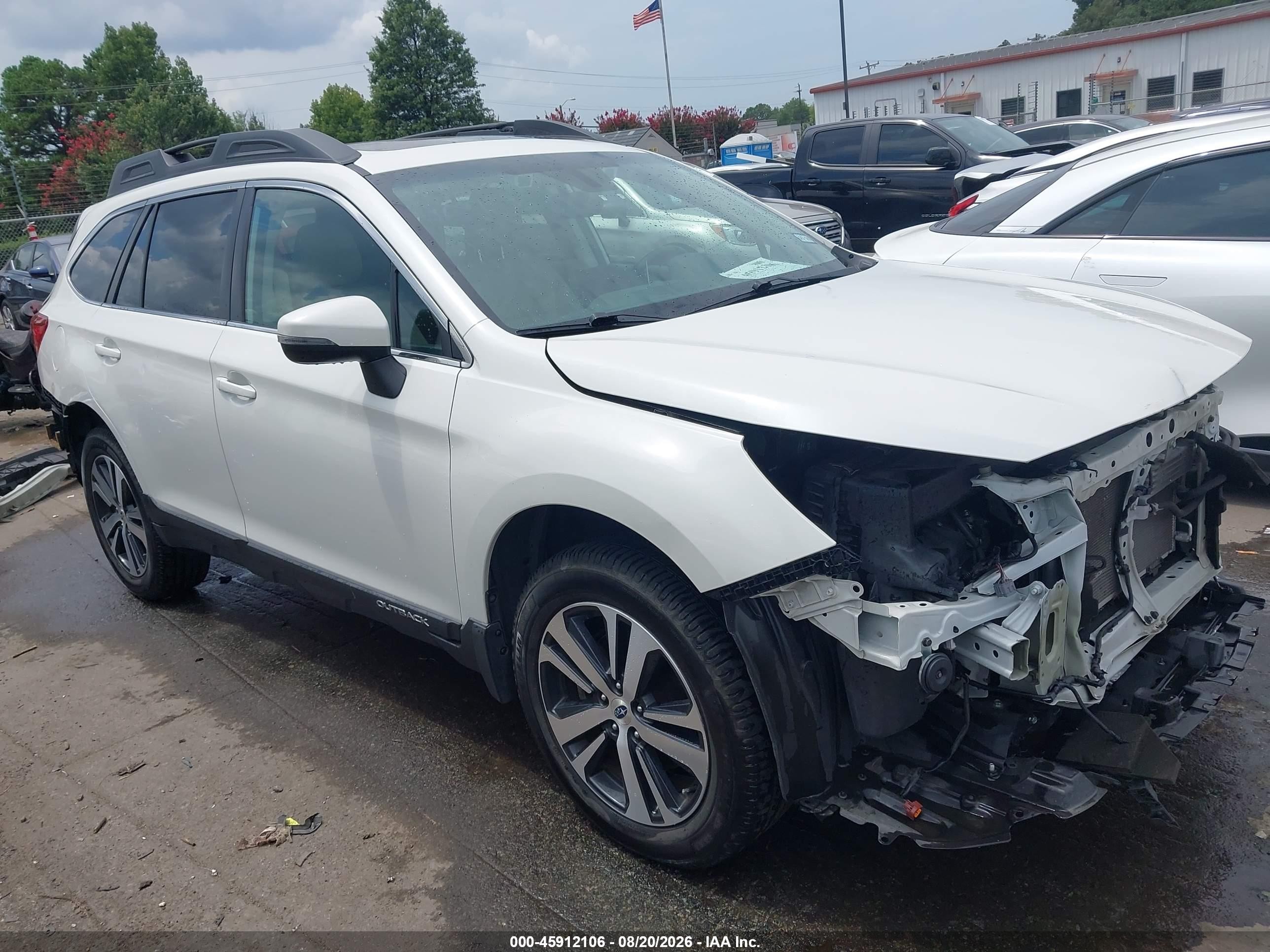 2019 Subaru Outback 2.5i Limited White vin: 4S4BSANCXK3320547