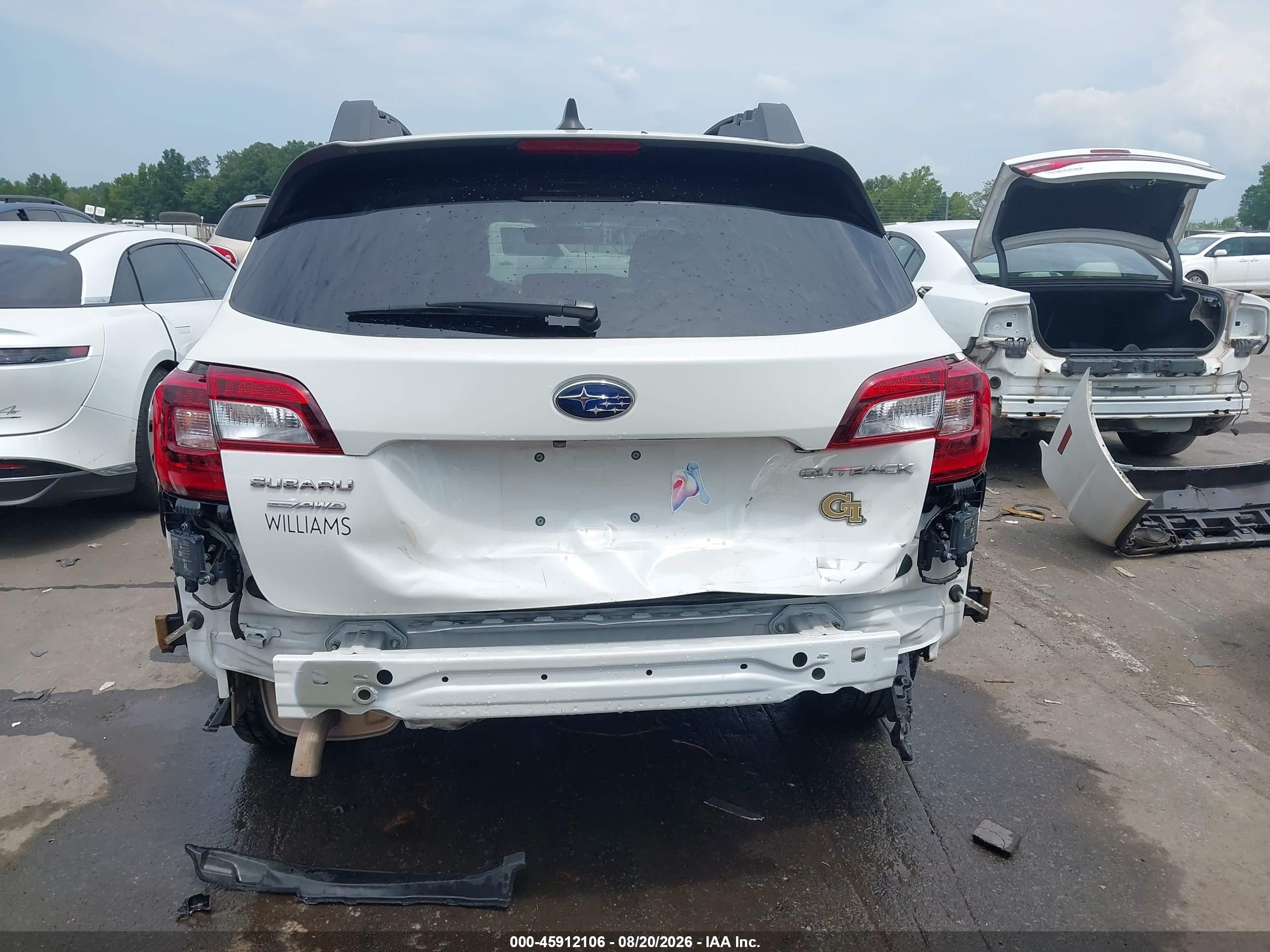 2019 Subaru Outback 2.5i Limited White vin: 4S4BSANCXK3320547