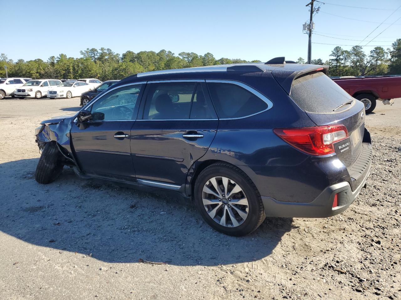 2018 Subaru Outback Touring Blue vin: 4S4BSATC1J3256013
