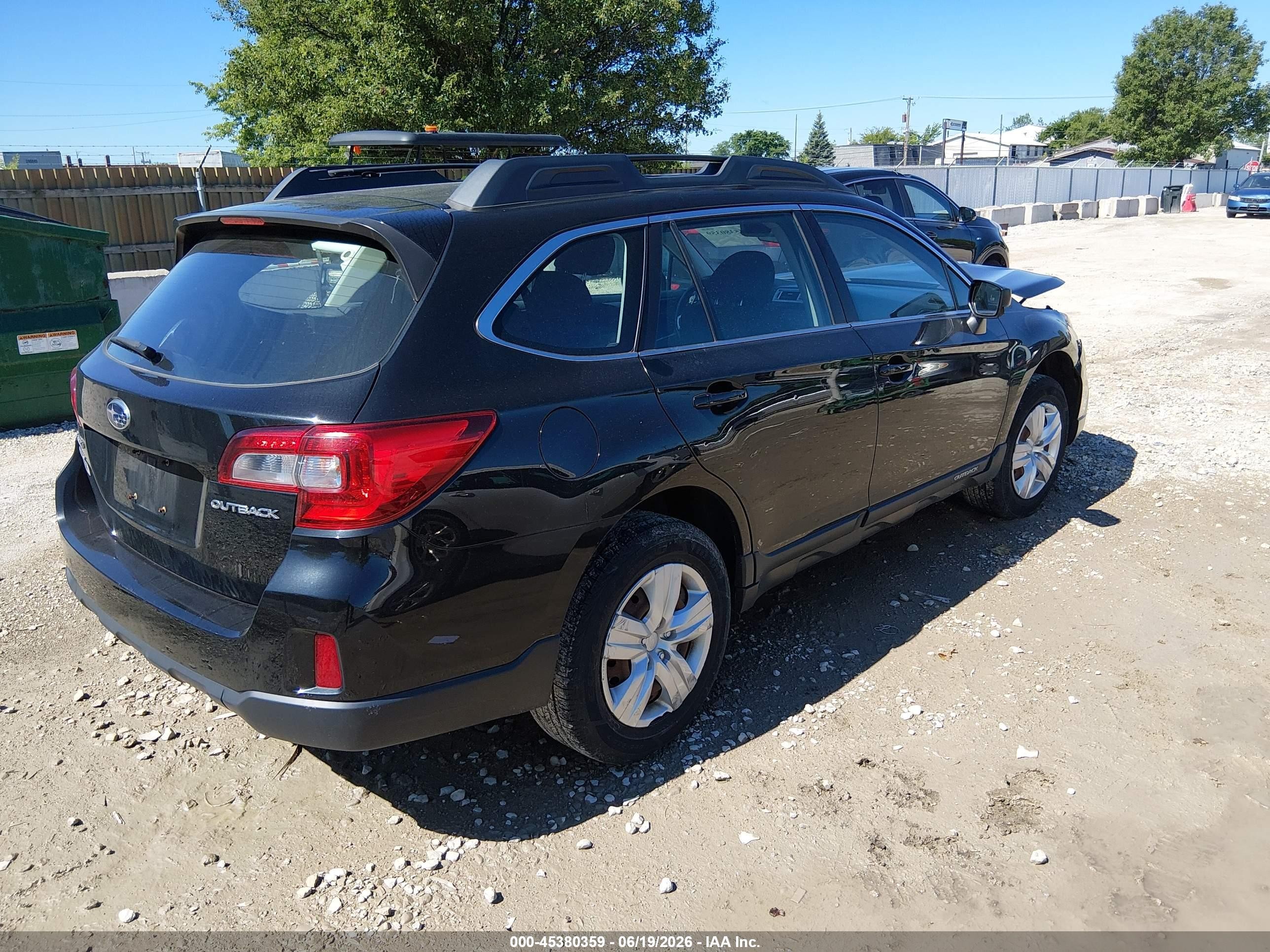2016 Subaru Outback 2.5i Черный vin: 4S4BSBAC6G3345688