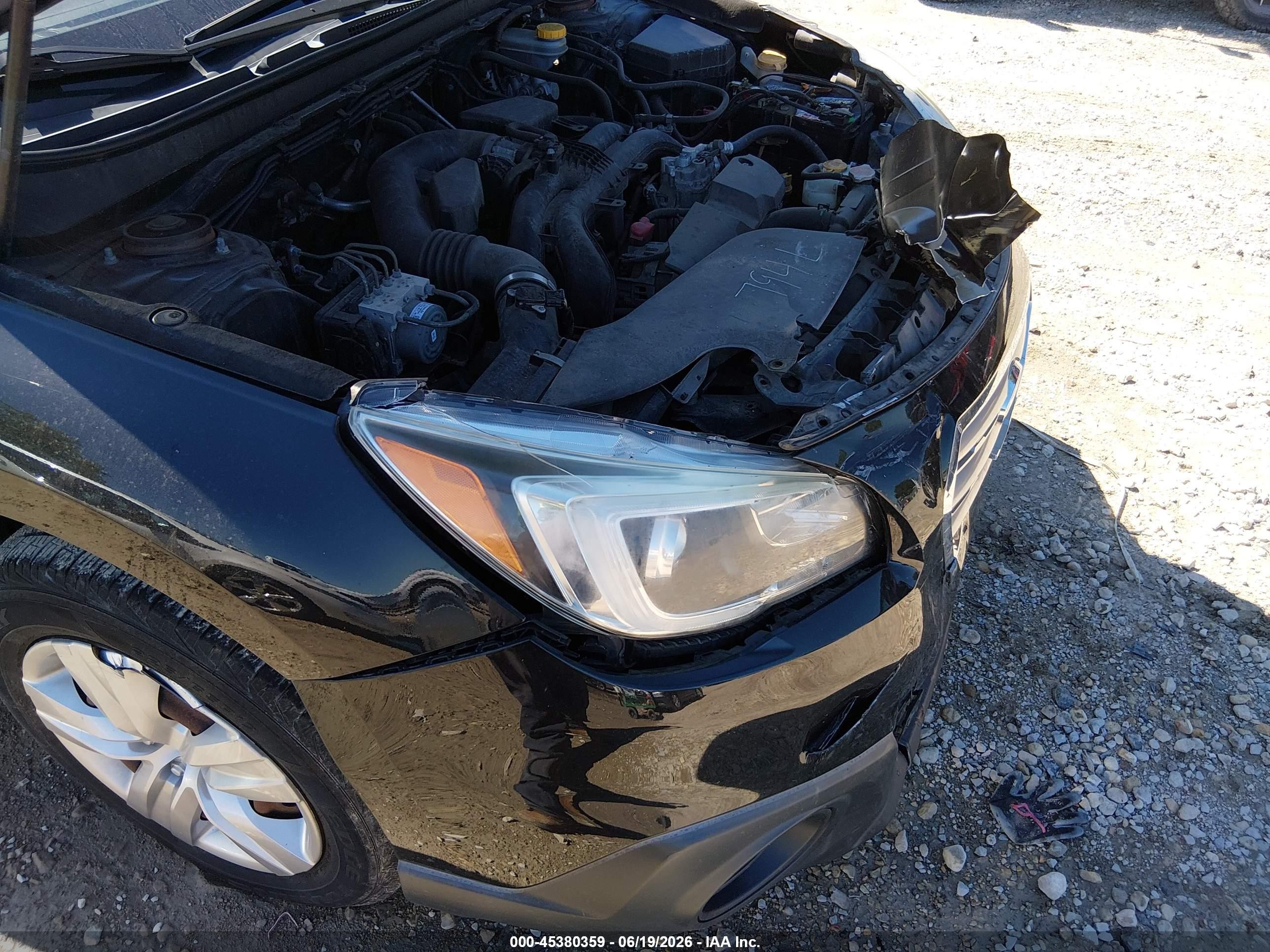 2016 Subaru Outback 2.5i Черный vin: 4S4BSBAC6G3345688