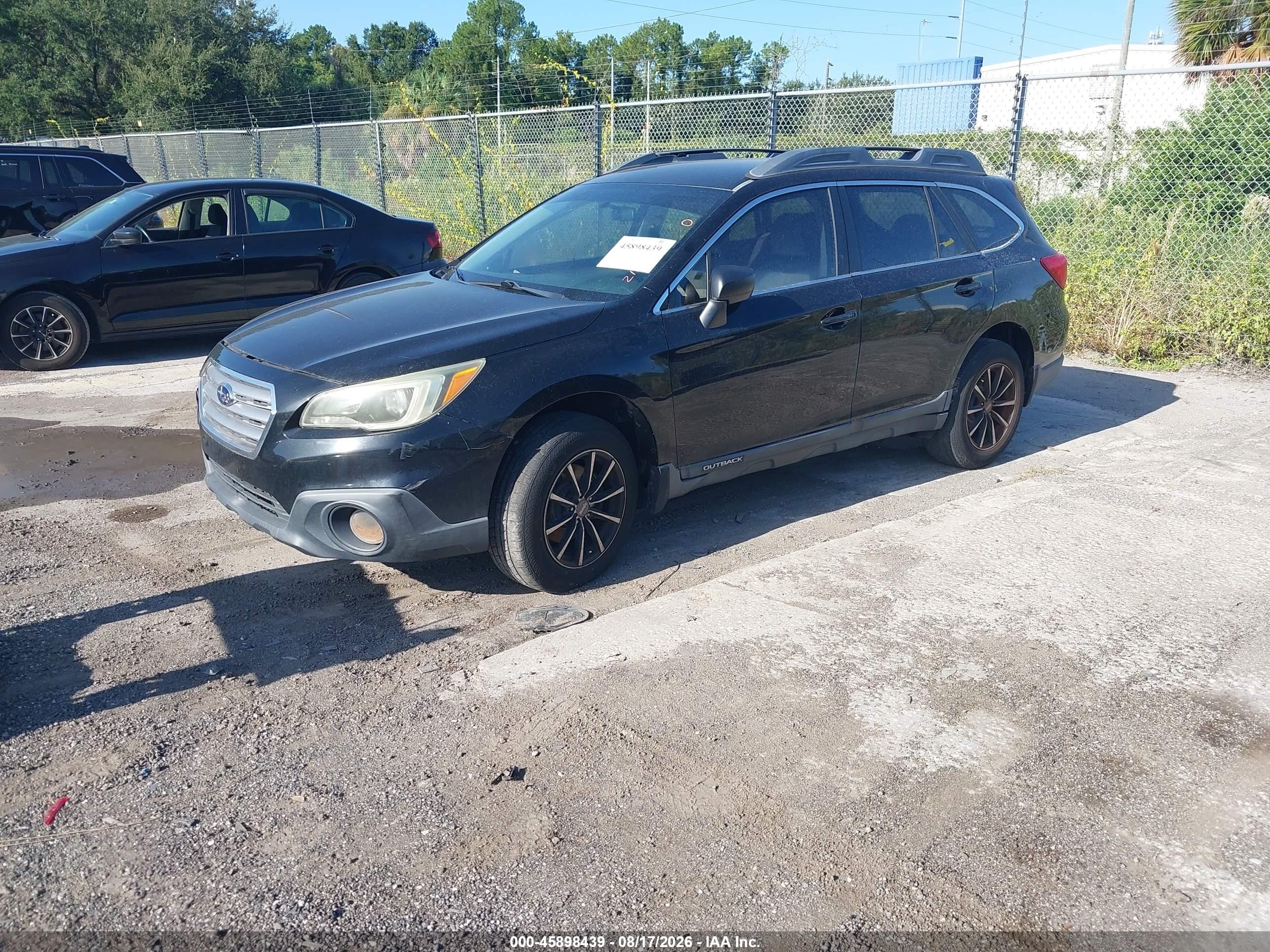 2015 Subaru Outback 2.5i Black vin: 4S4BSBACXF3216321