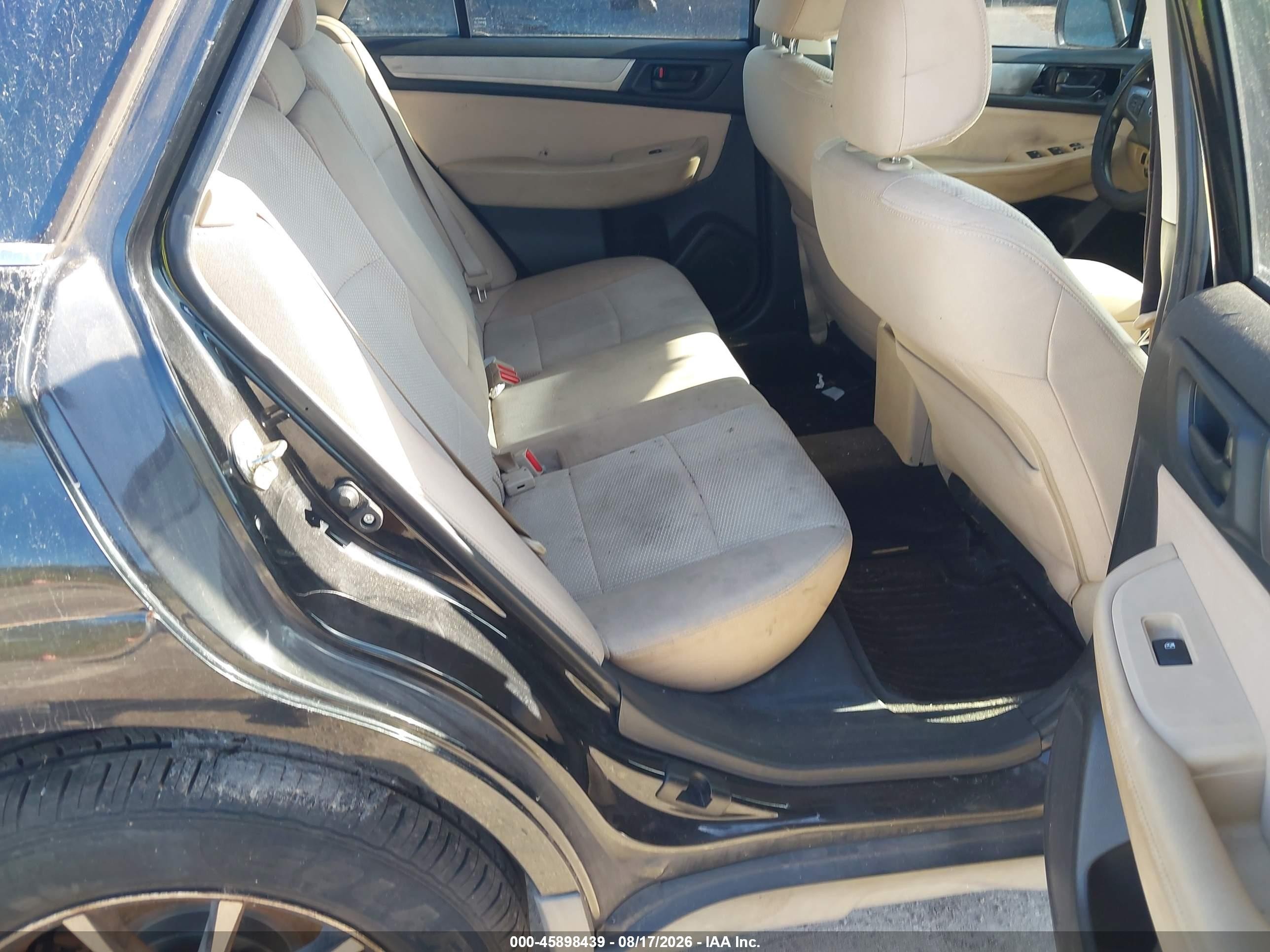 2015 Subaru Outback 2.5i Black vin: 4S4BSBACXF3216321