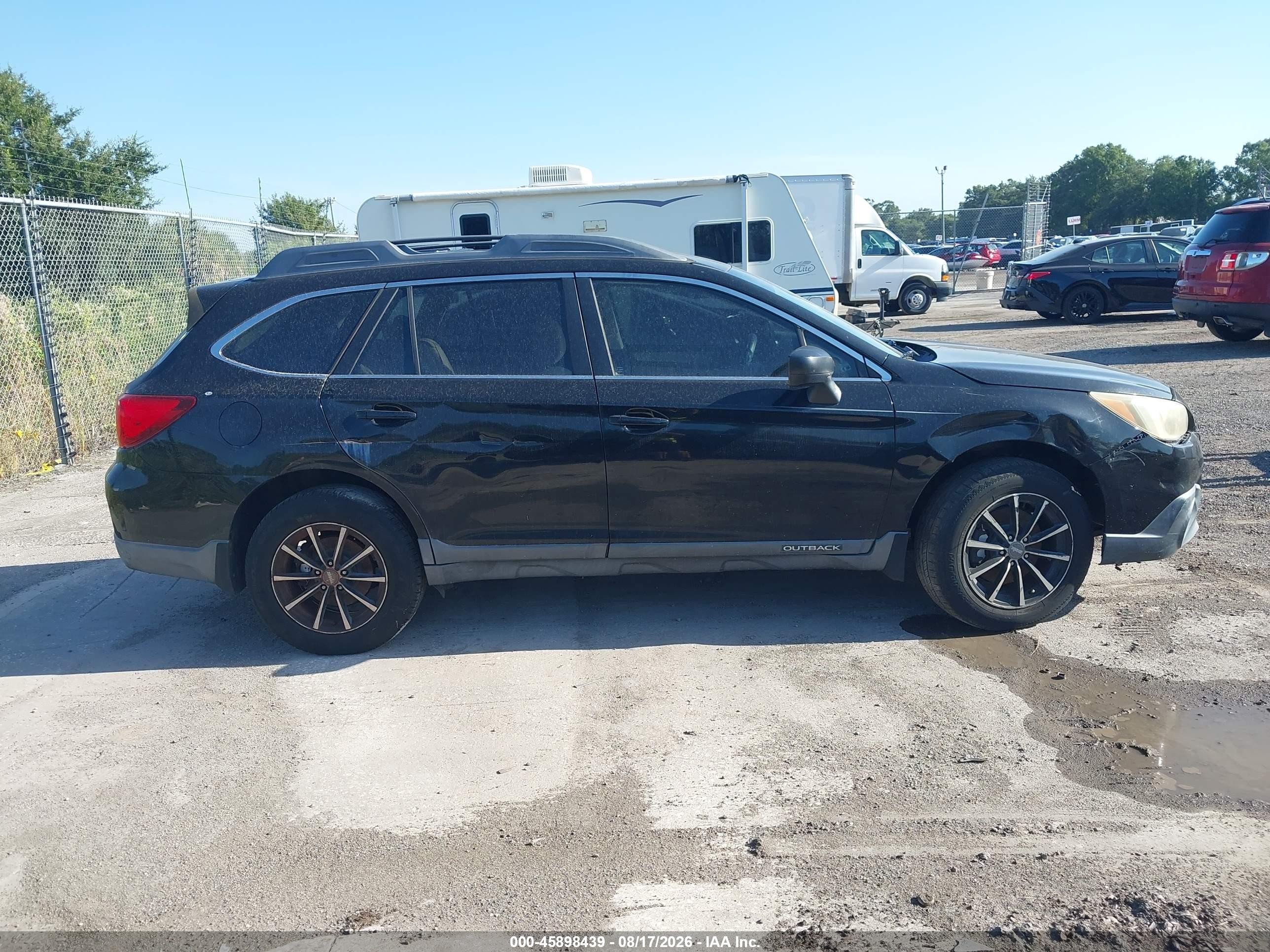 2015 Subaru Outback 2.5i Black vin: 4S4BSBACXF3216321