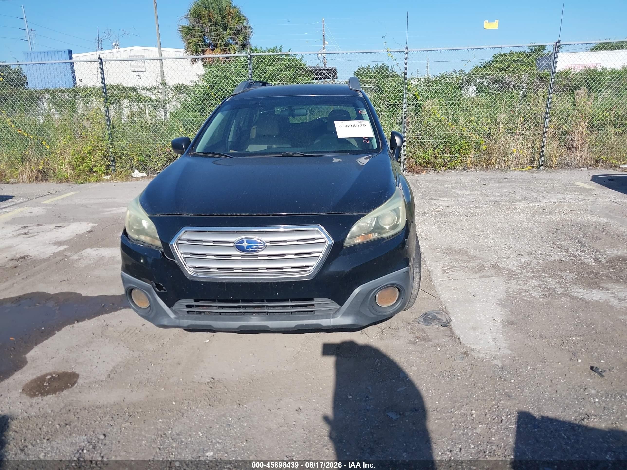 2015 Subaru Outback 2.5i Black vin: 4S4BSBACXF3216321