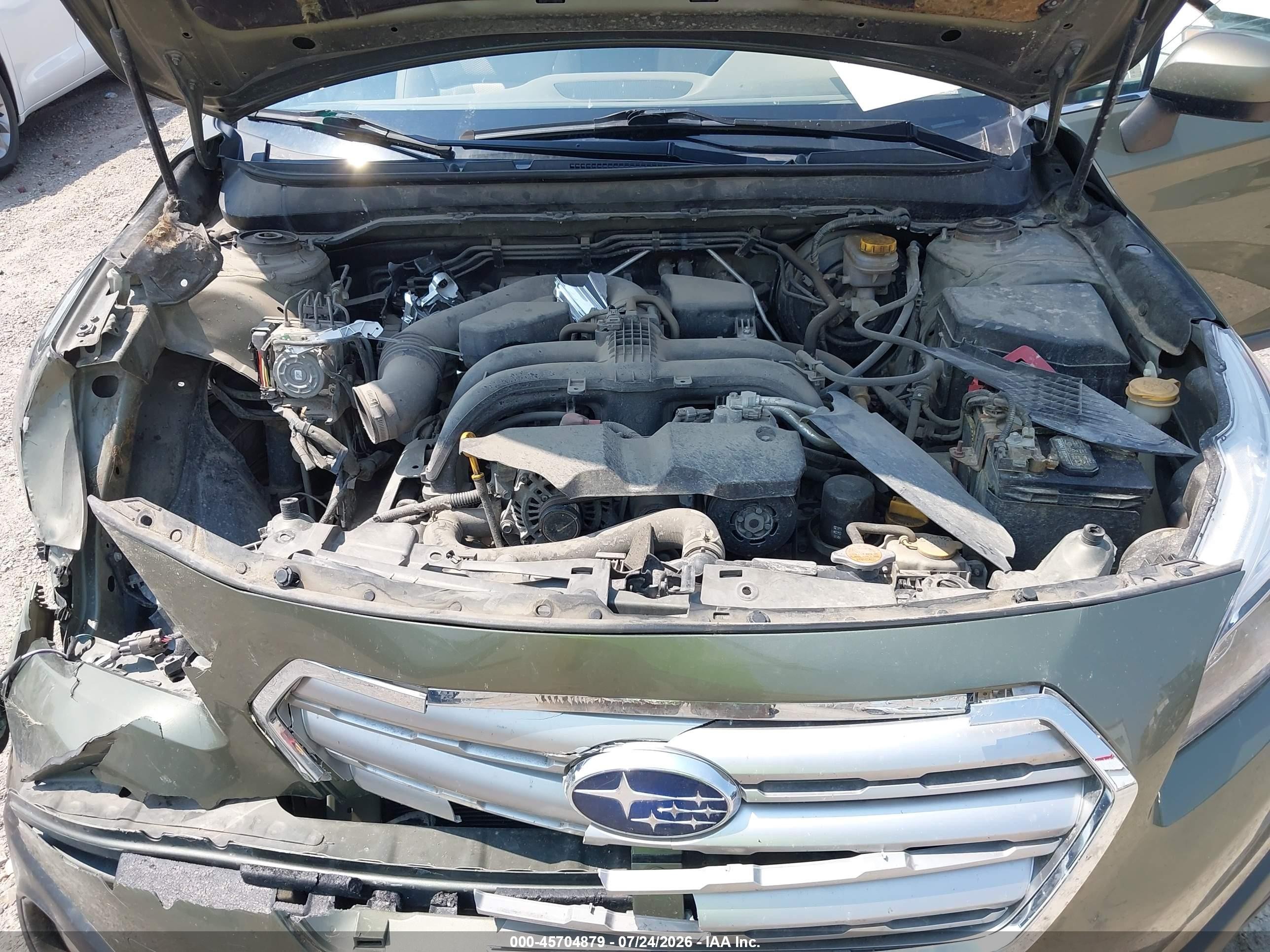 2015 Subaru Outback 2.5i Premium Green vin: 4S4BSBCC0F3242696