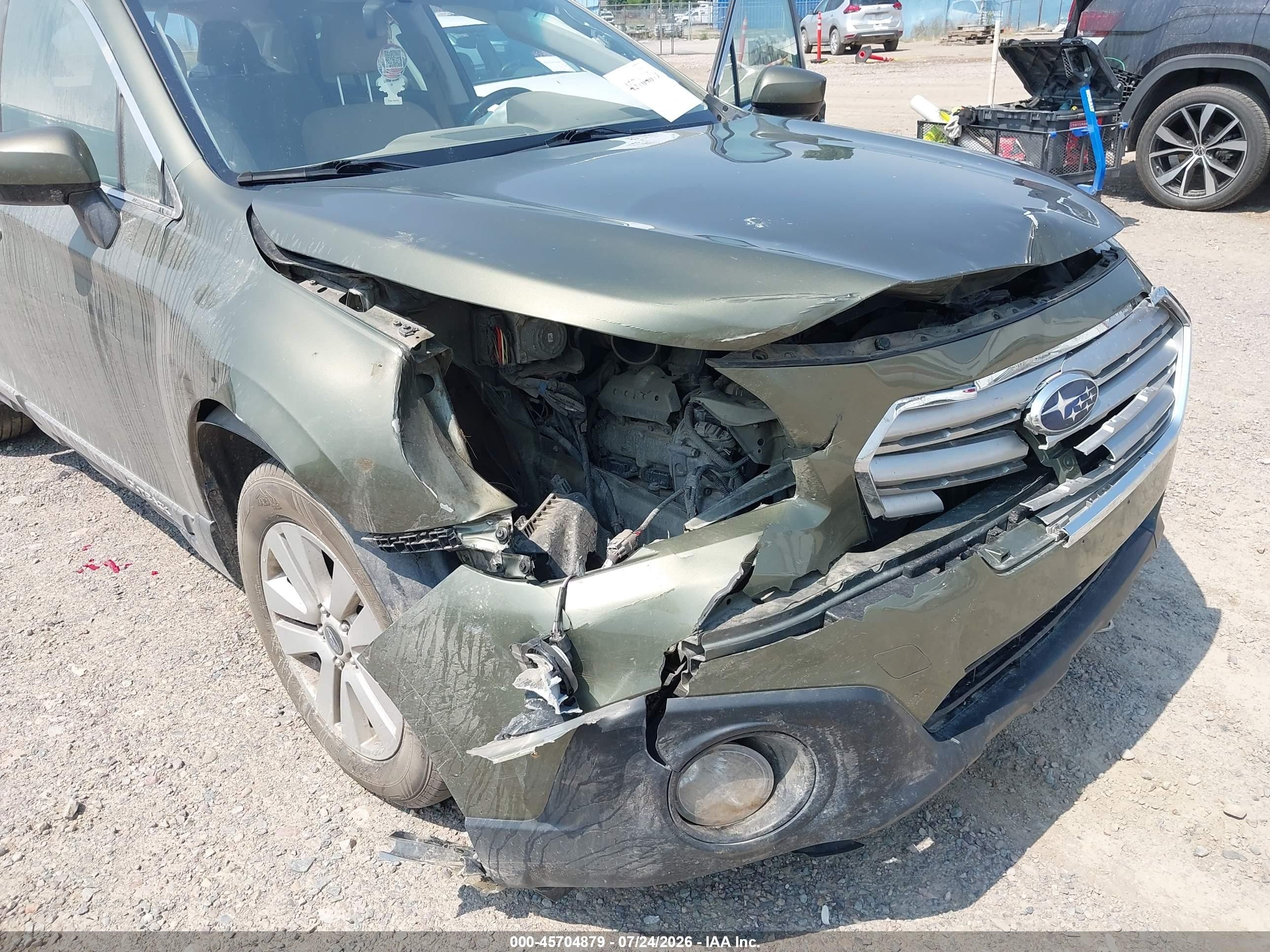 2015 Subaru Outback 2.5i Premium Green vin: 4S4BSBCC0F3242696