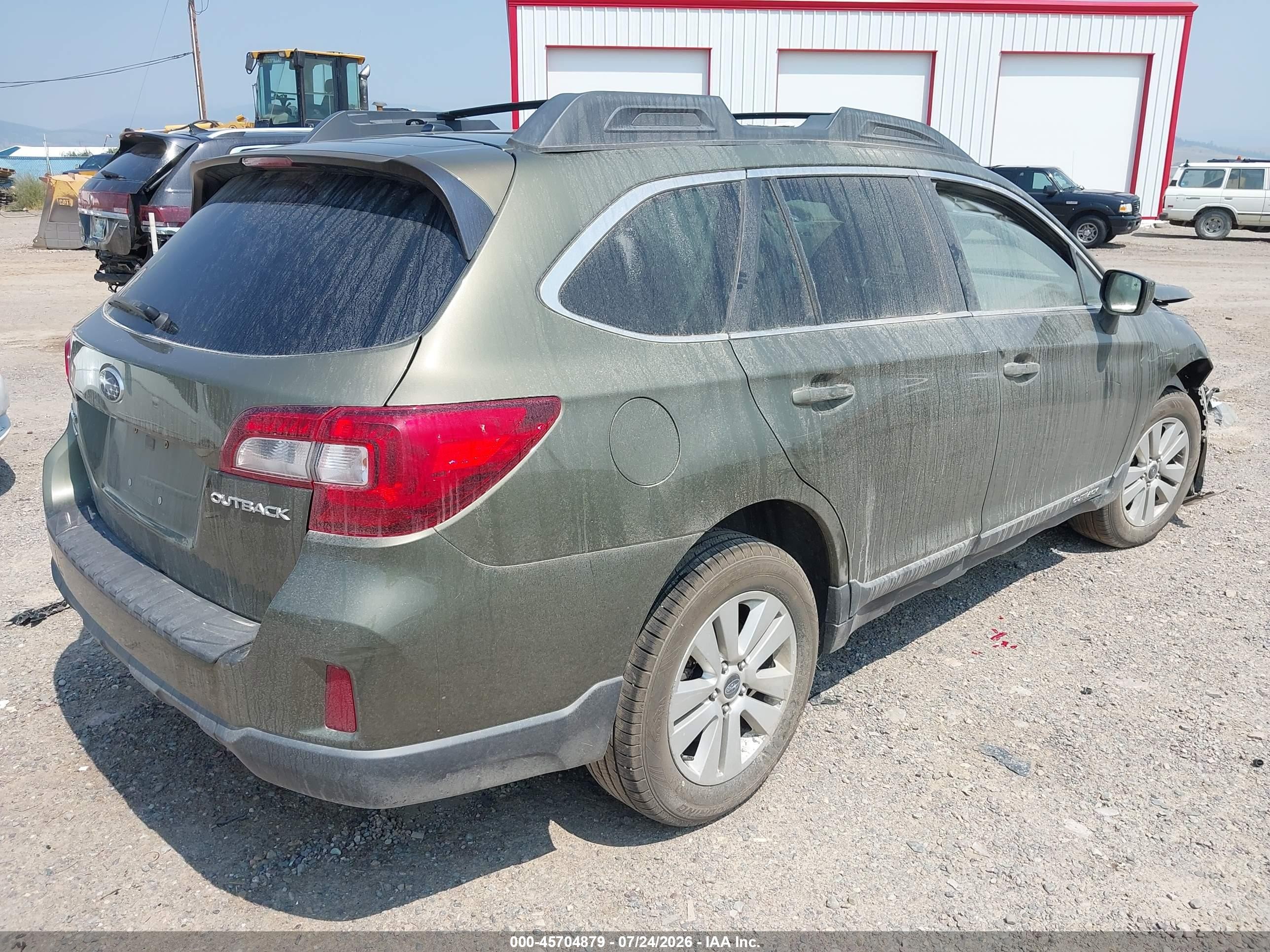 2015 Subaru Outback 2.5i Premium Green vin: 4S4BSBCC0F3242696