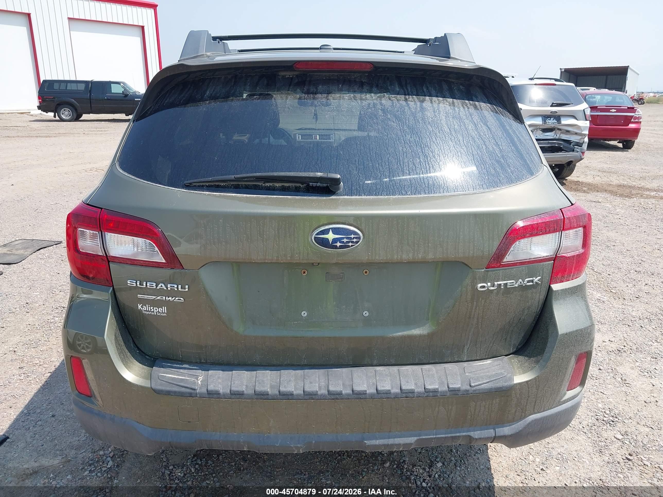 2015 Subaru Outback 2.5i Premium Green vin: 4S4BSBCC0F3242696