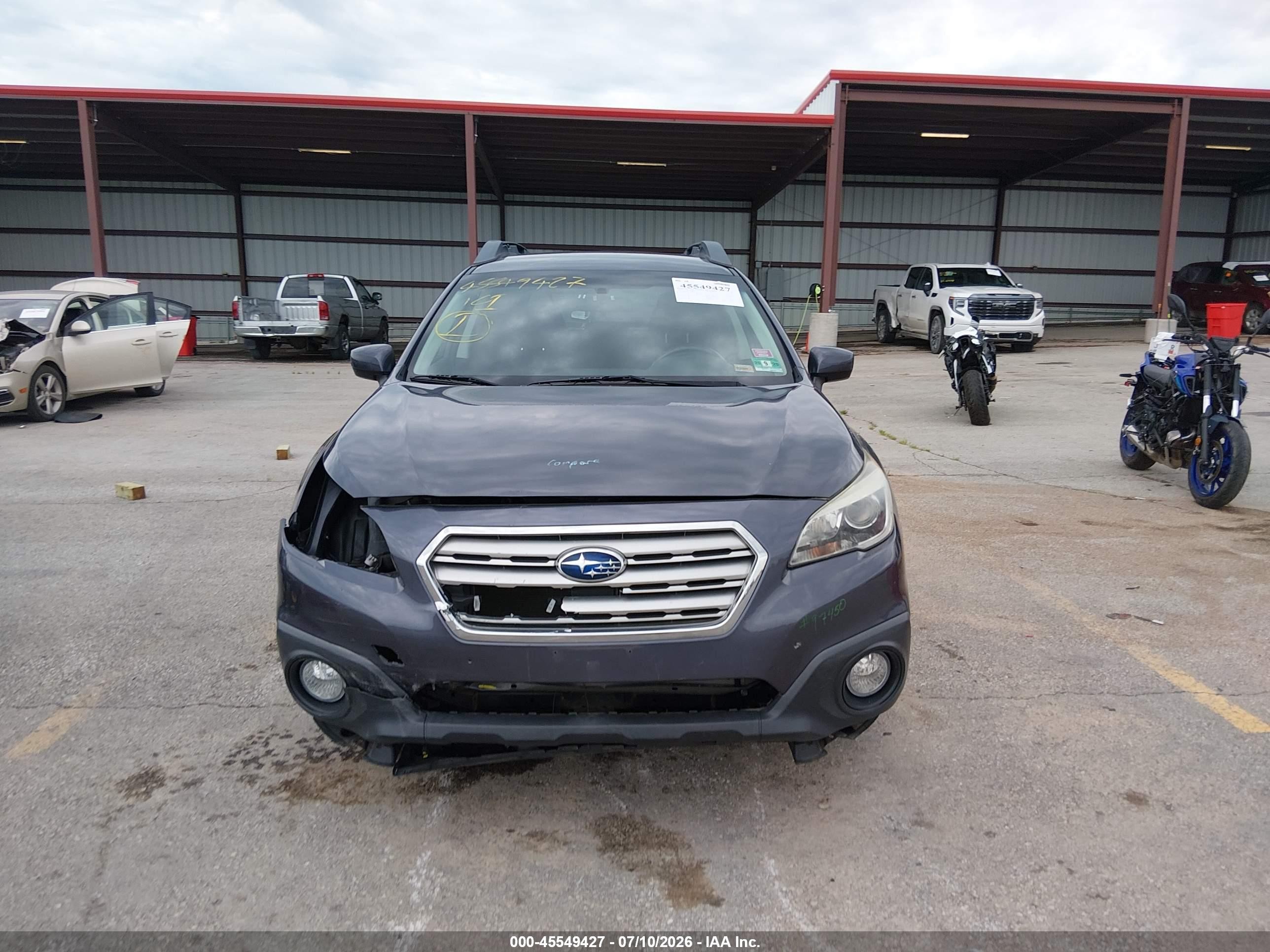 2015 Subaru Outback 2.5i Premium Синий vin: 4S4BSBCC3F3302051