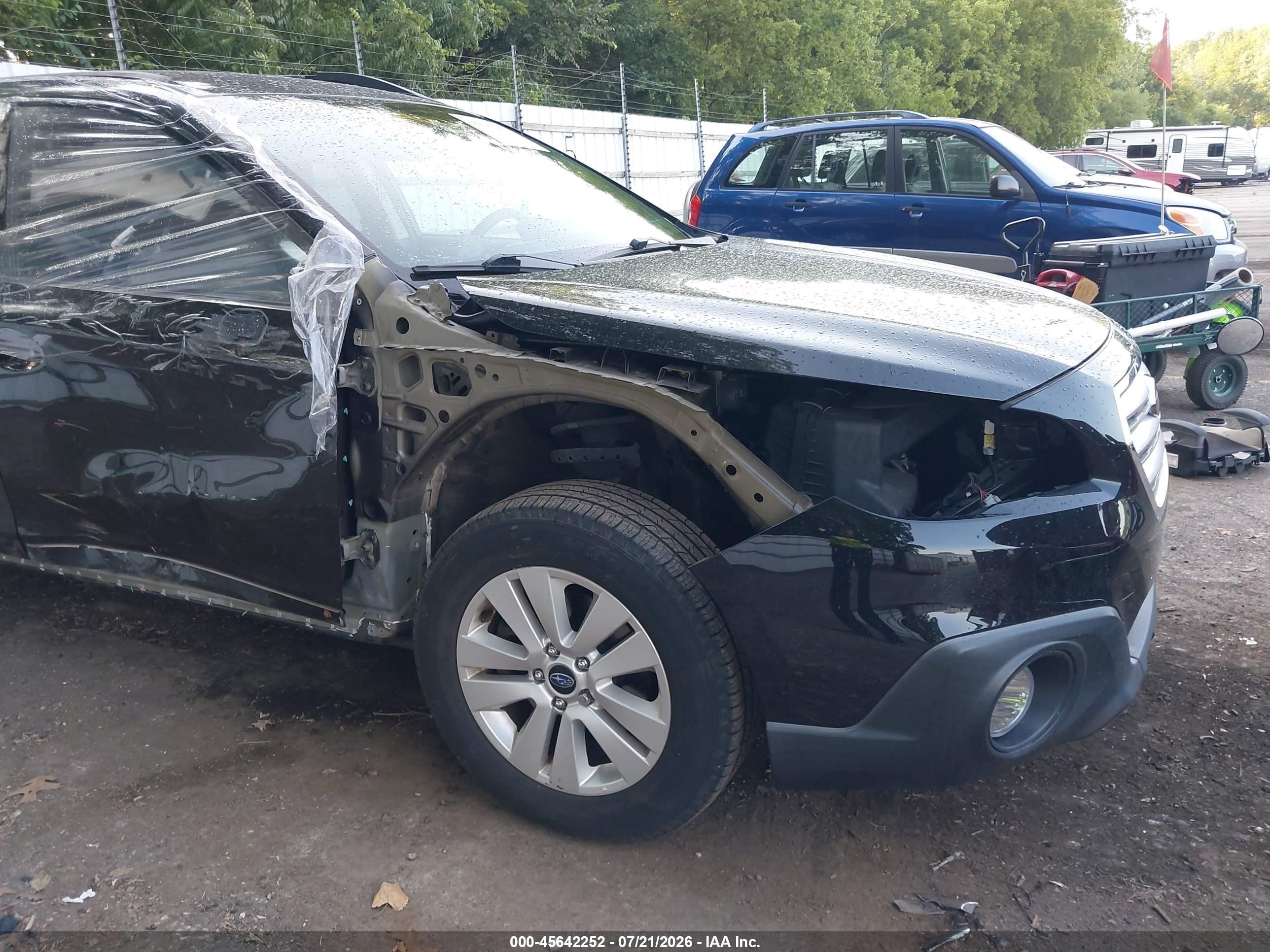 2015 Subaru Outback 2.5i Premium Черный vin: 4S4BSBCC4F3344759