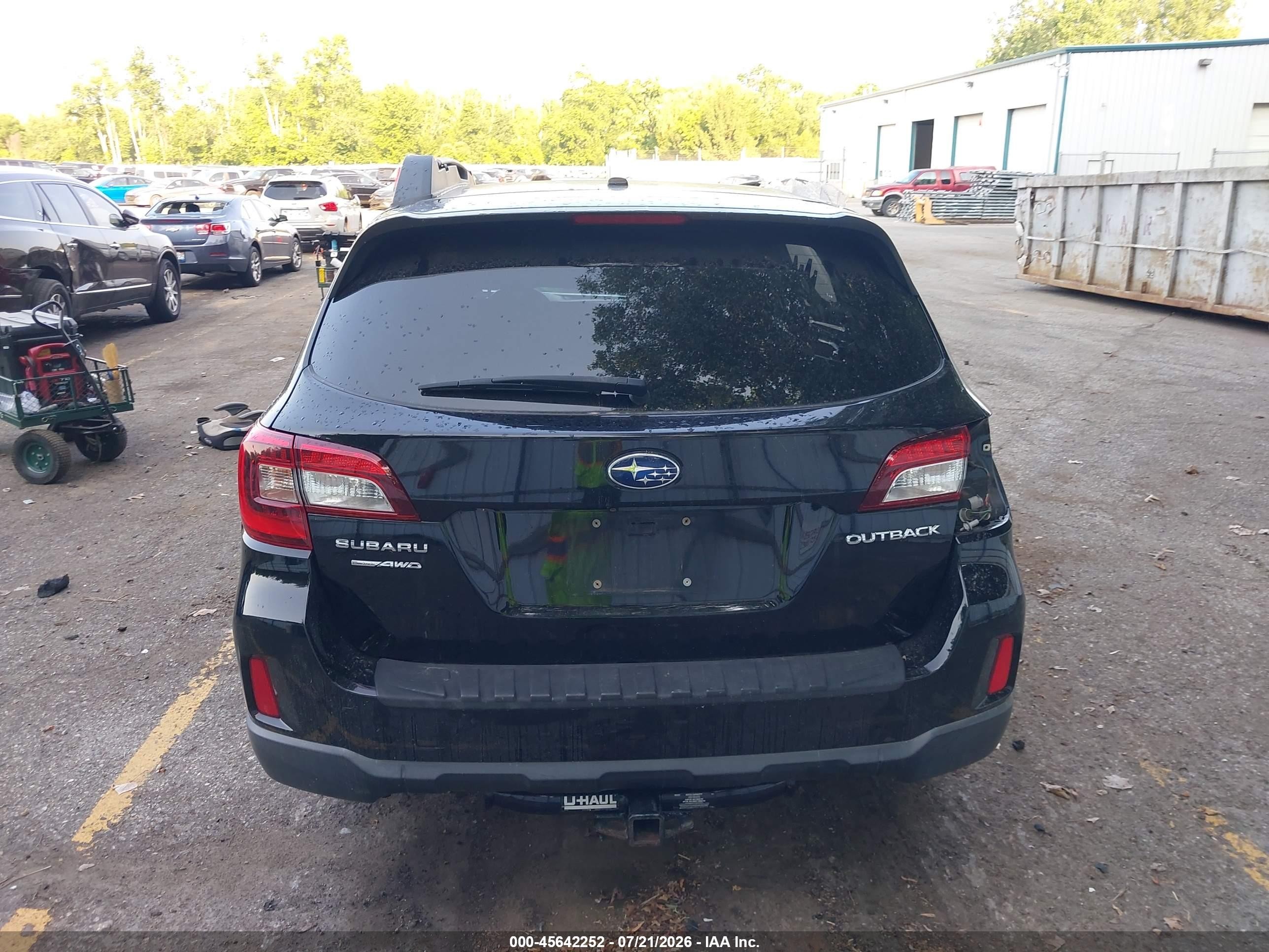 2015 Subaru Outback 2.5i Premium Черный vin: 4S4BSBCC4F3344759