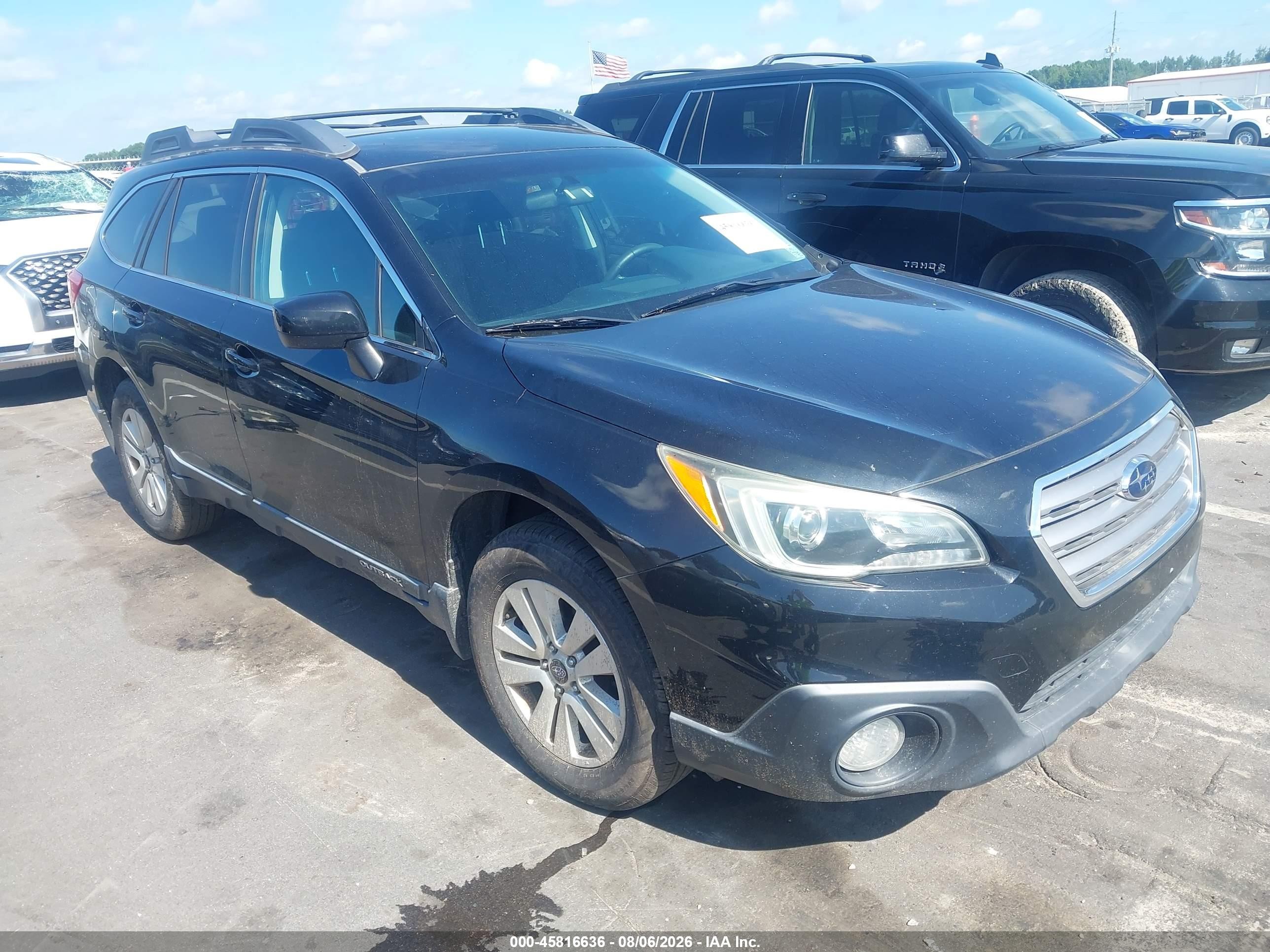2015 Subaru Outback 2.5i Premium Черный vin: 4S4BSBCC5F3272907