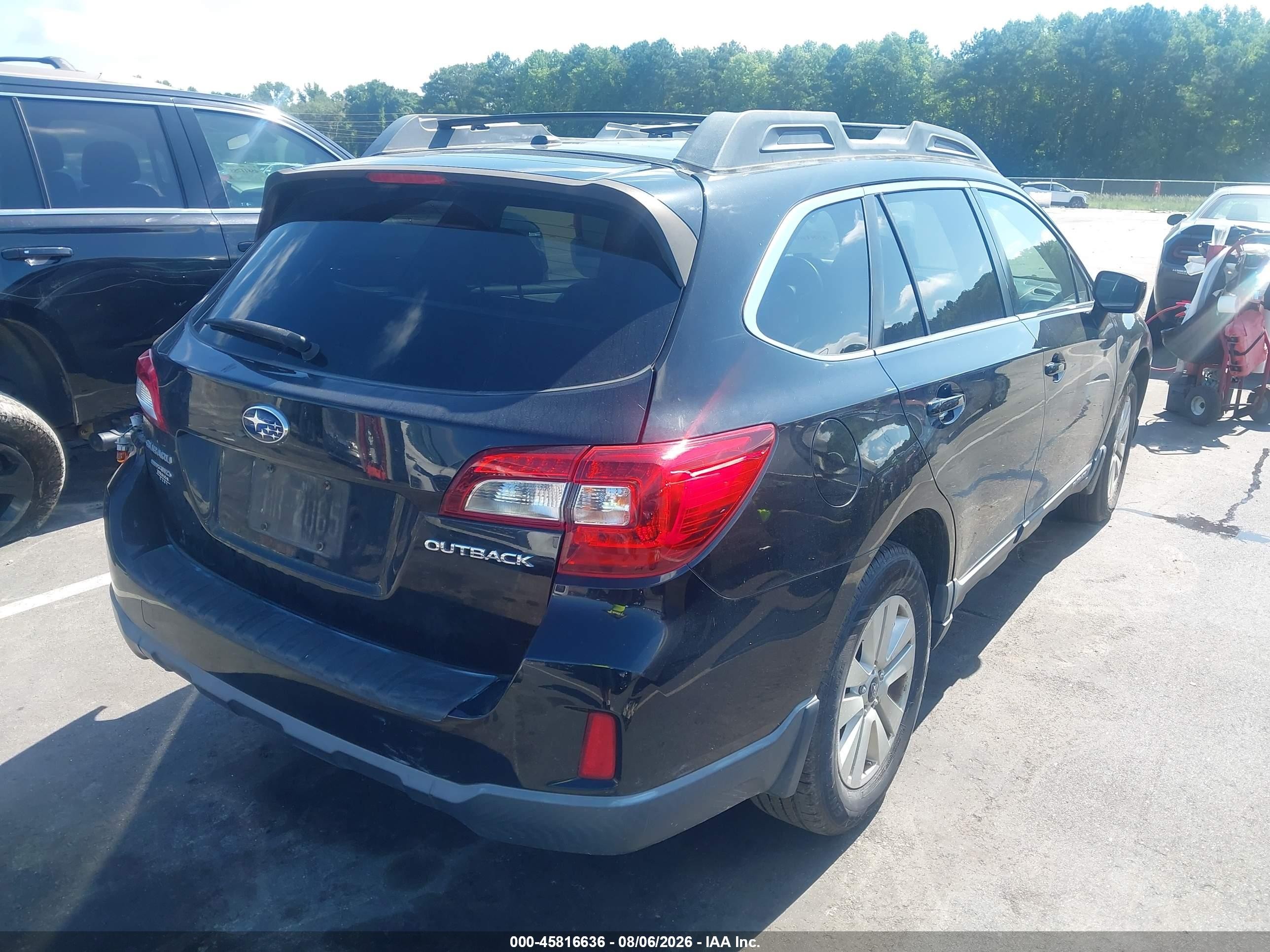 2015 Subaru Outback 2.5i Premium Черный vin: 4S4BSBCC5F3272907