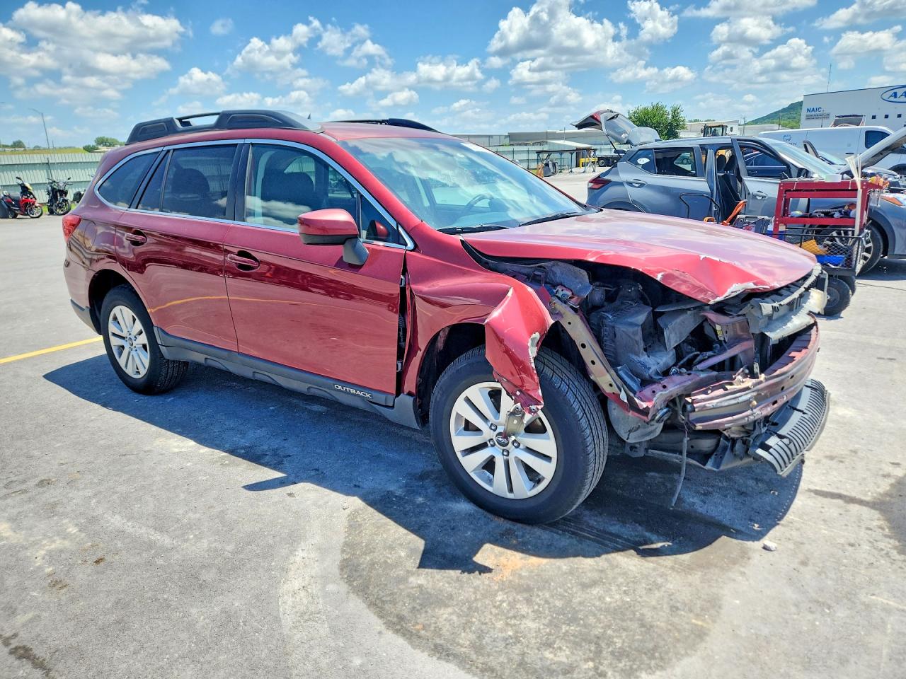 2015 Subaru Outback 2.5i Premium Burgundy vin: 4S4BSBCC5F3276505